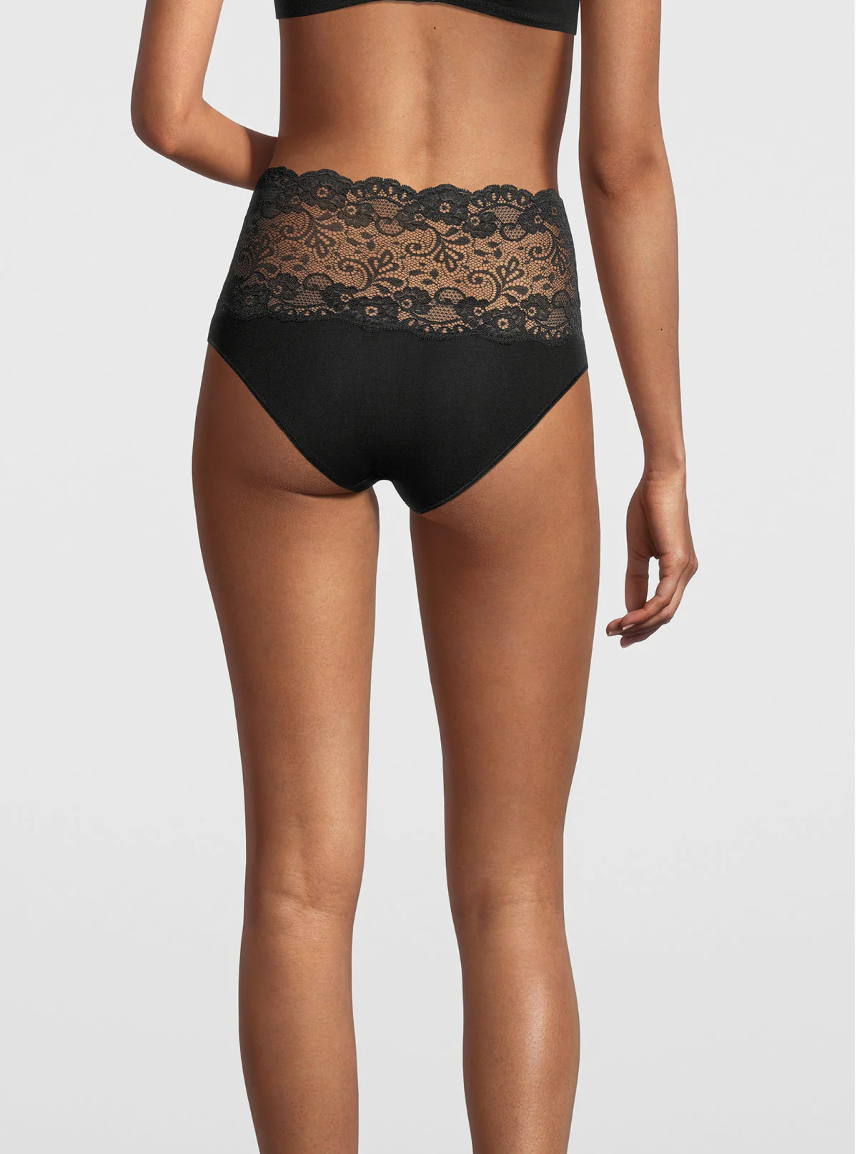 High rise Briefs in Cotton with Leavers Lace 4153 - Image 8