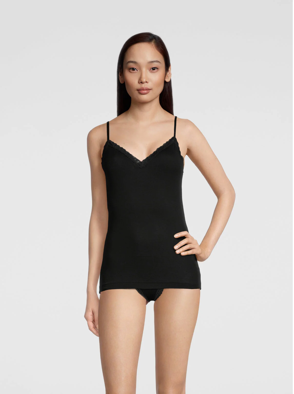 Filoscozia Camisole Top with Leavers lace 312 - Image 4