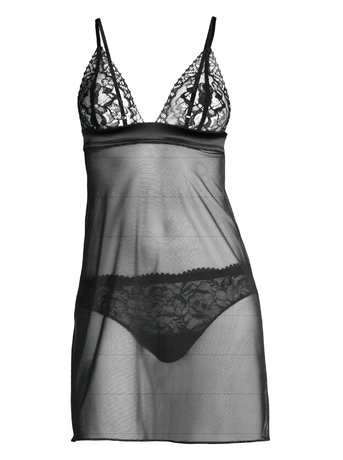 Romantic Babydoll with lace and tulle 6478 - Image 3