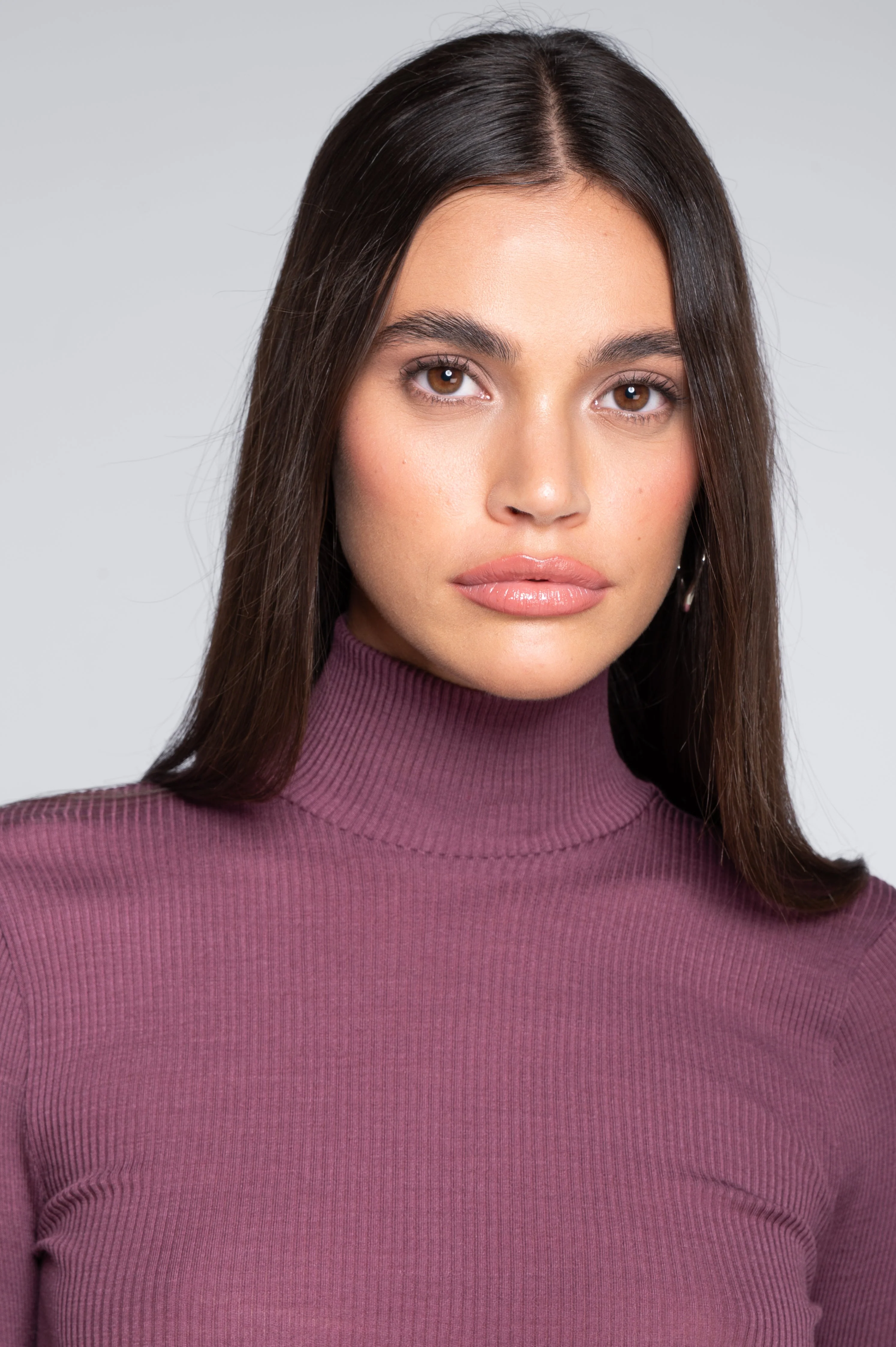 Wool and silk long sleeves mock neck shirt 3429 - Image 15