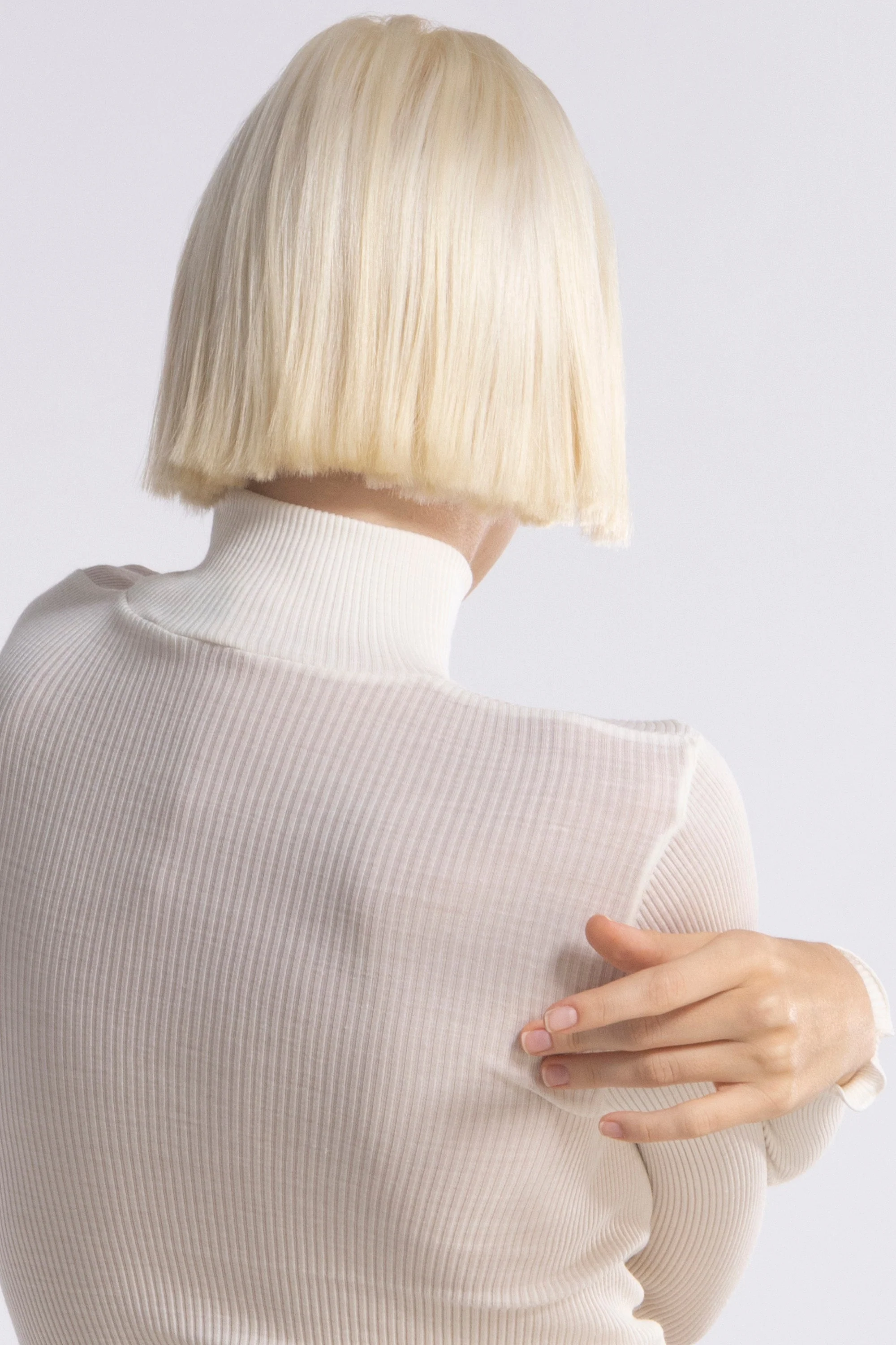 Wool and silk long sleeves mock neck shirt 3429 - Image 27
