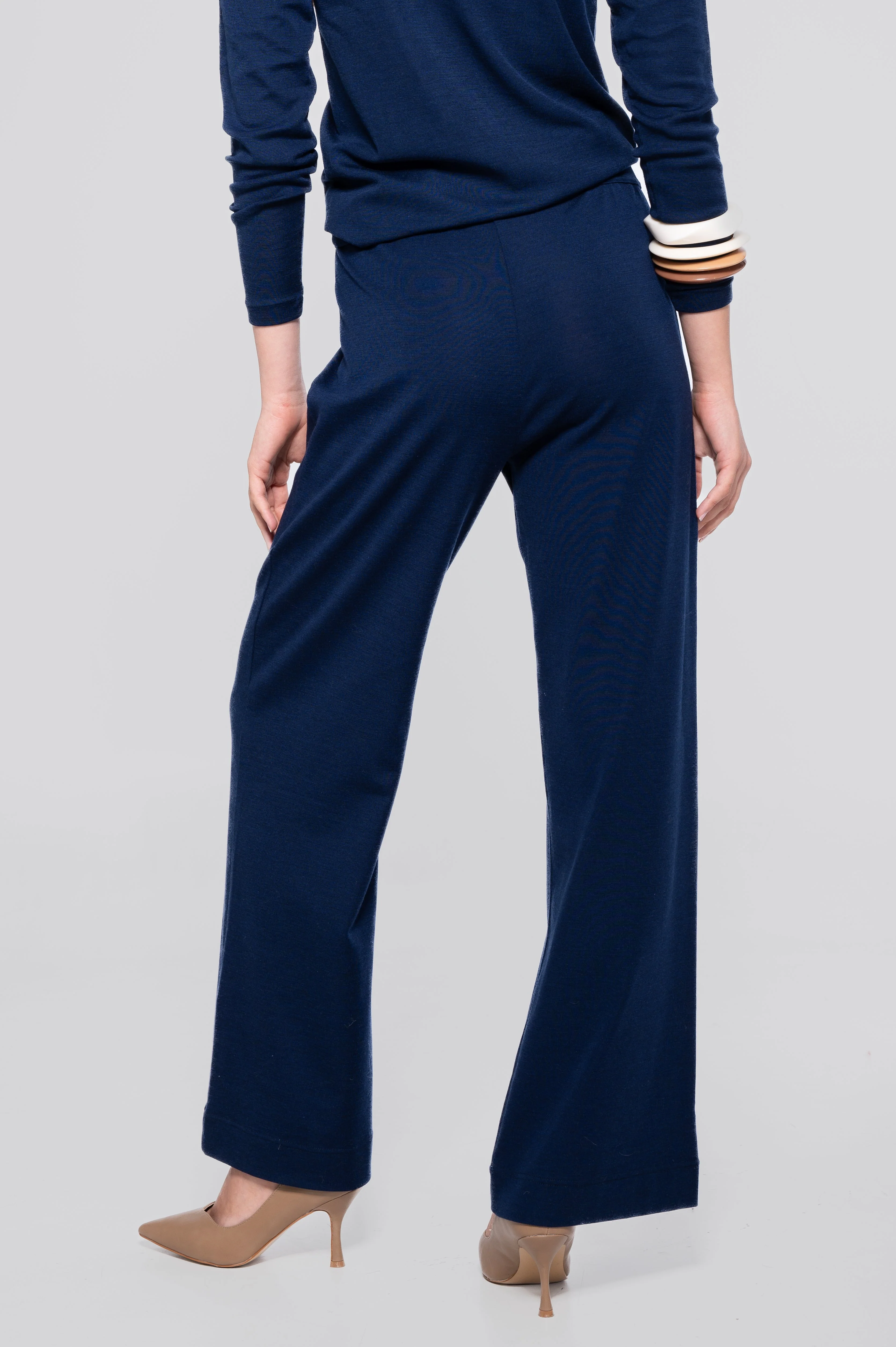 Wide-leg wool and silk trousers 5681 - Image 11