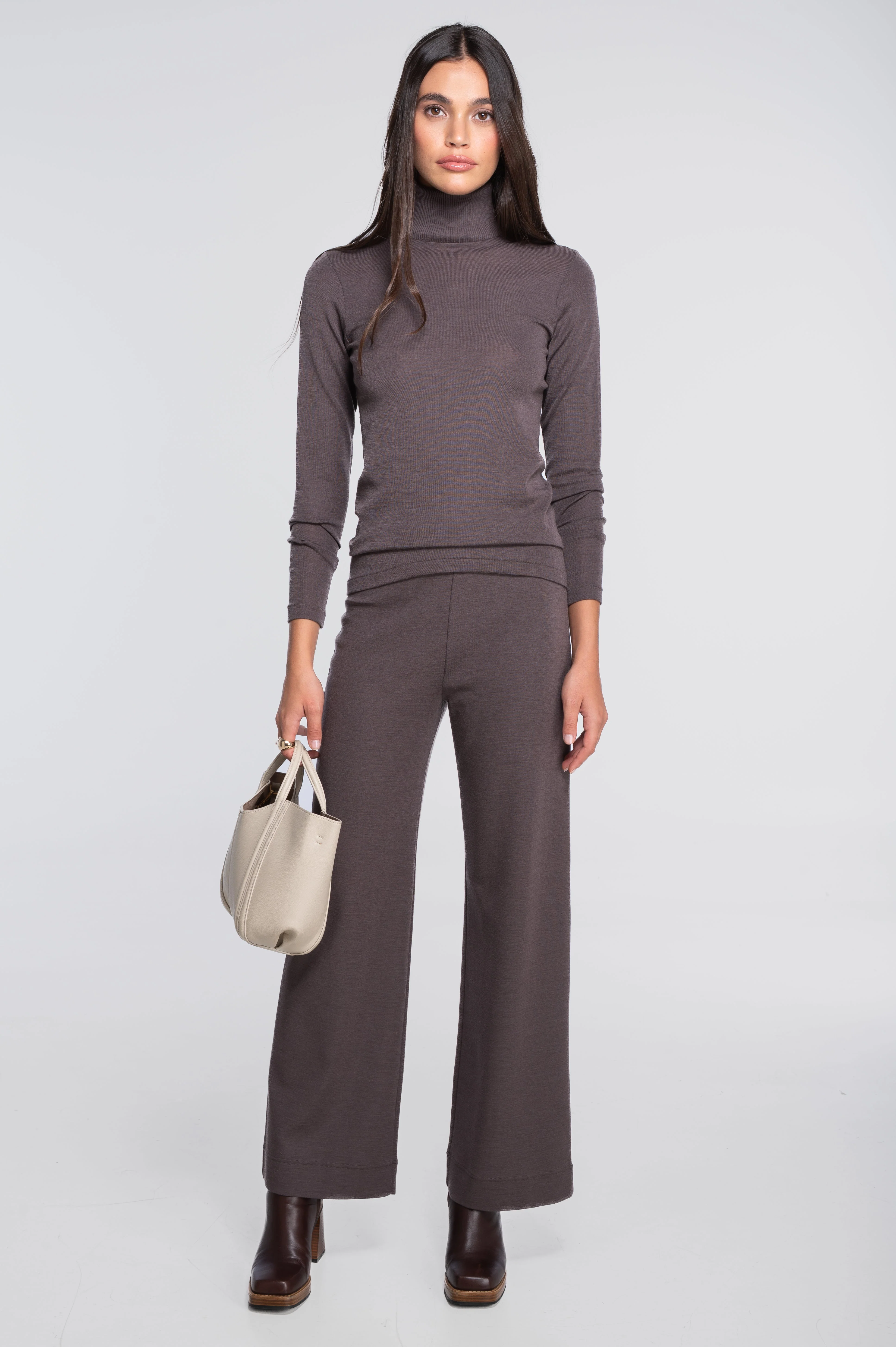 Wide-leg wool and silk trousers 5681 - Image 20