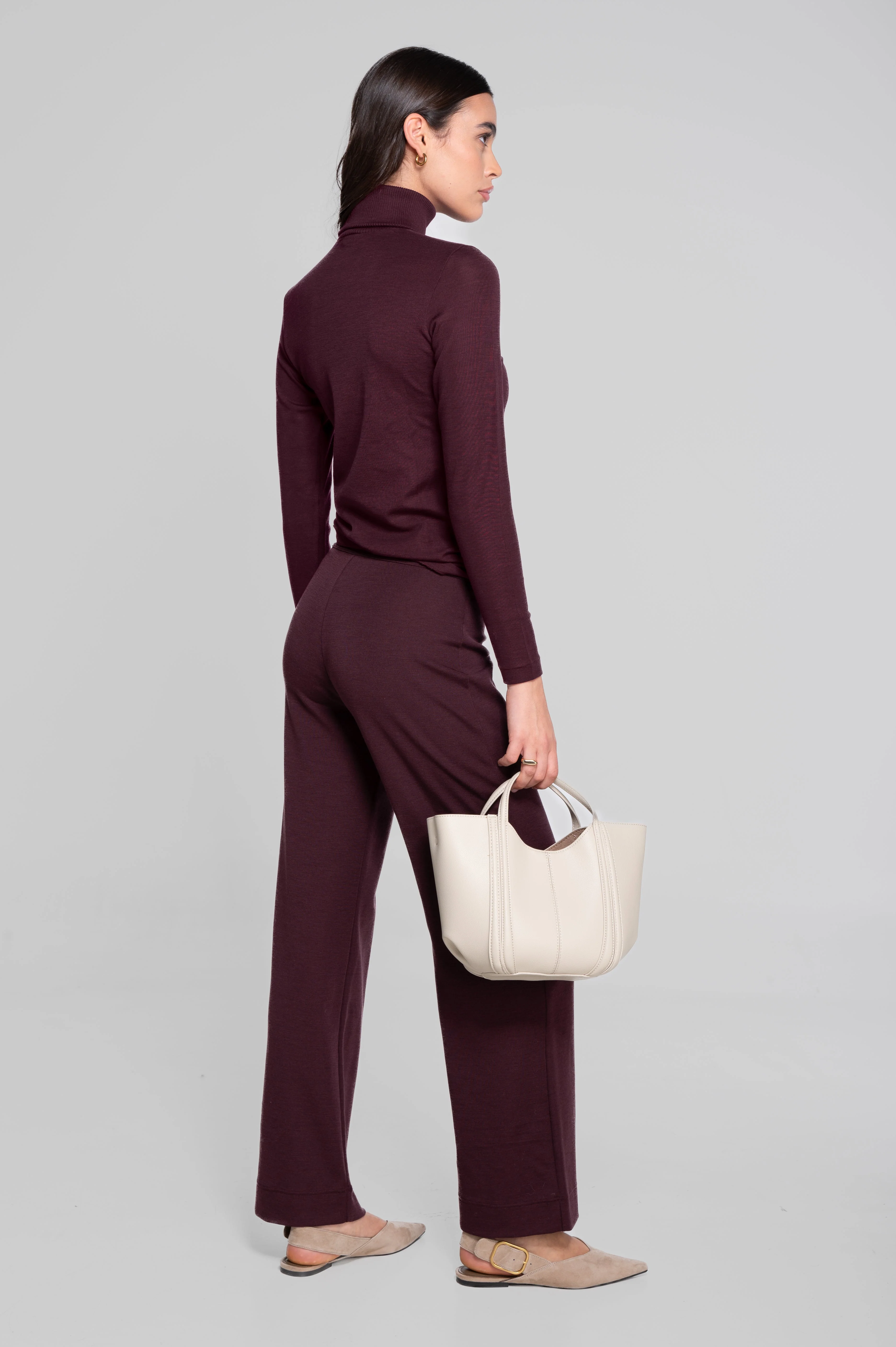 Wide-leg wool and silk trousers 5681 - Image 38