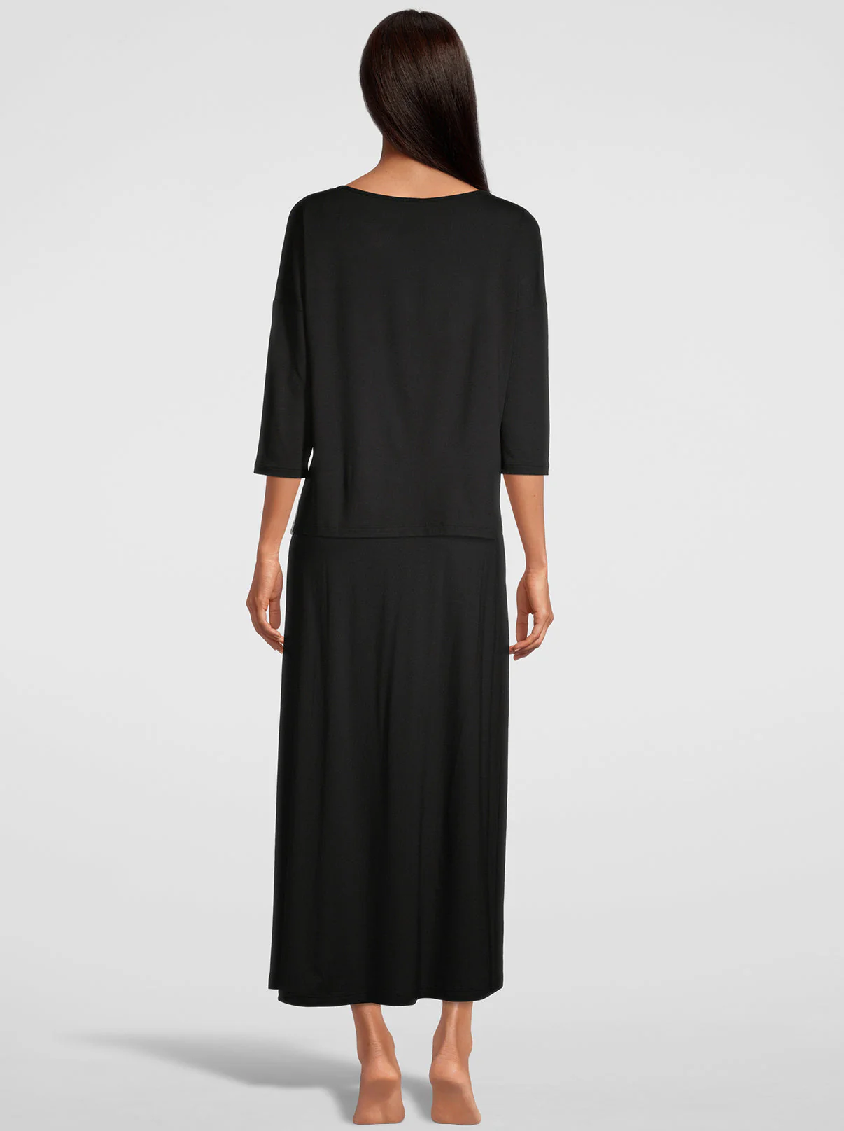 Modal long skirt with side slid 1384 - Image 4