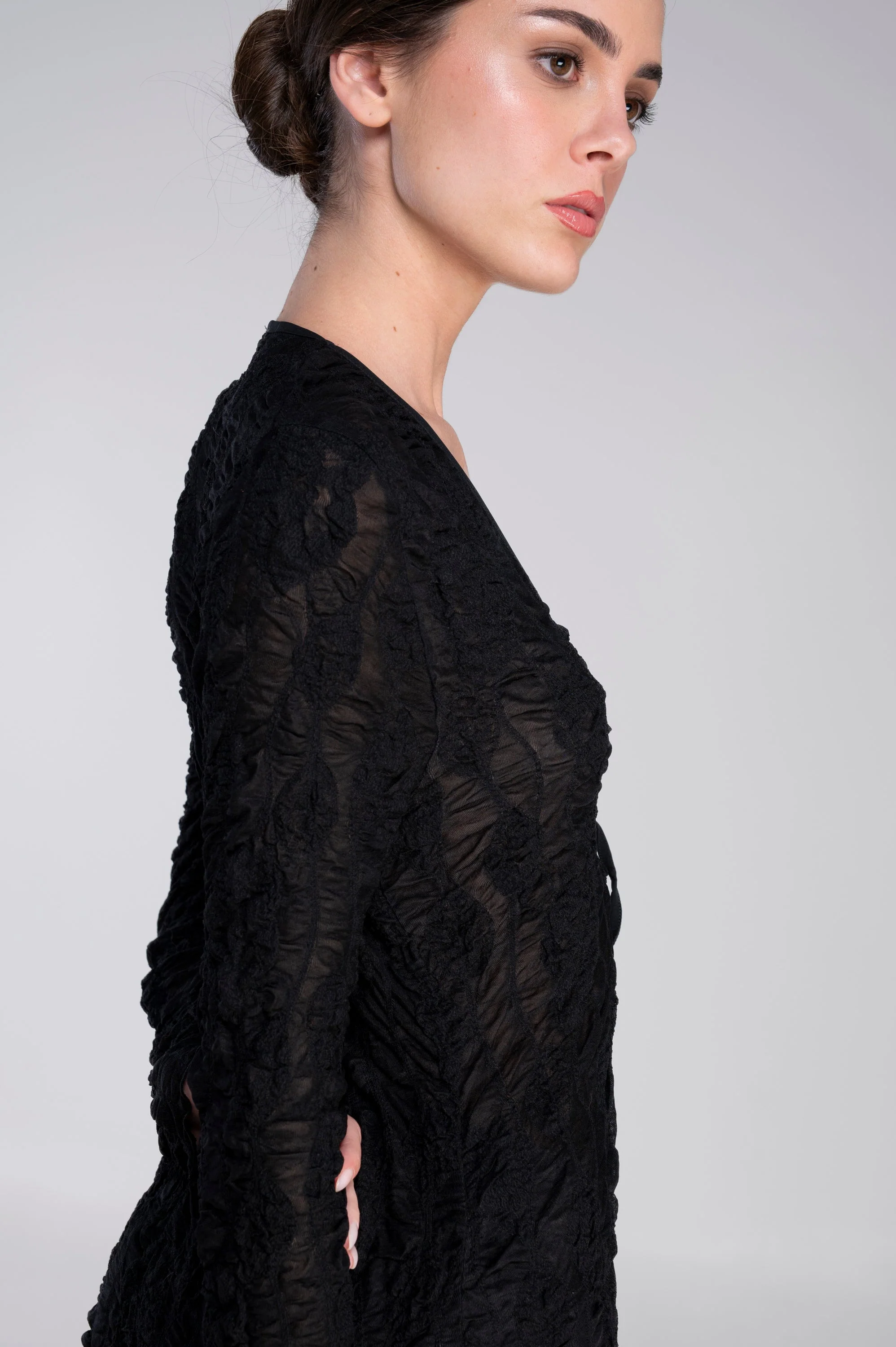 Long sleeves maxi cardigans 7450 - Image 4