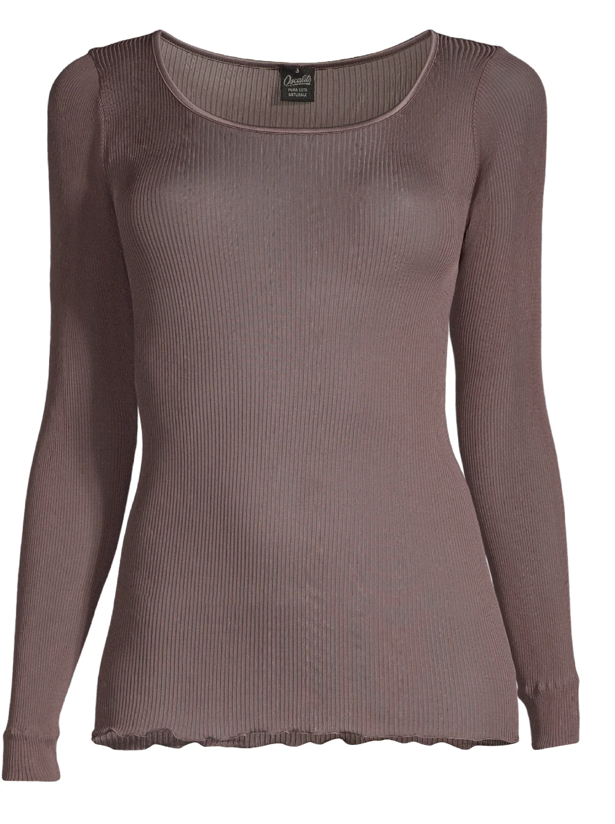 Longsleeves Woman Silk in pure silk organza with satin trimm 9456 - Image 20