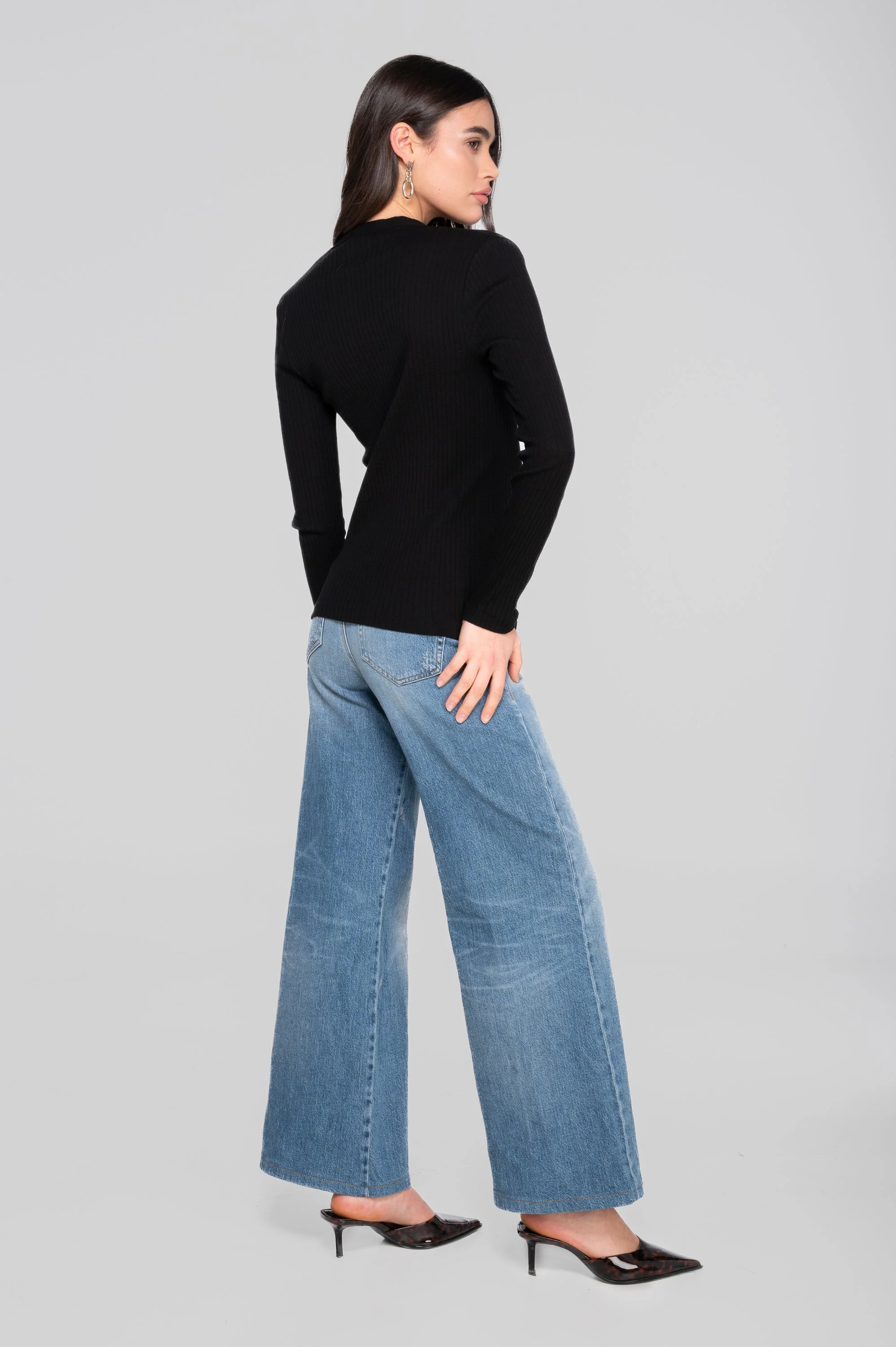Cotton long sleeves henley shirt 7565 - Image 17