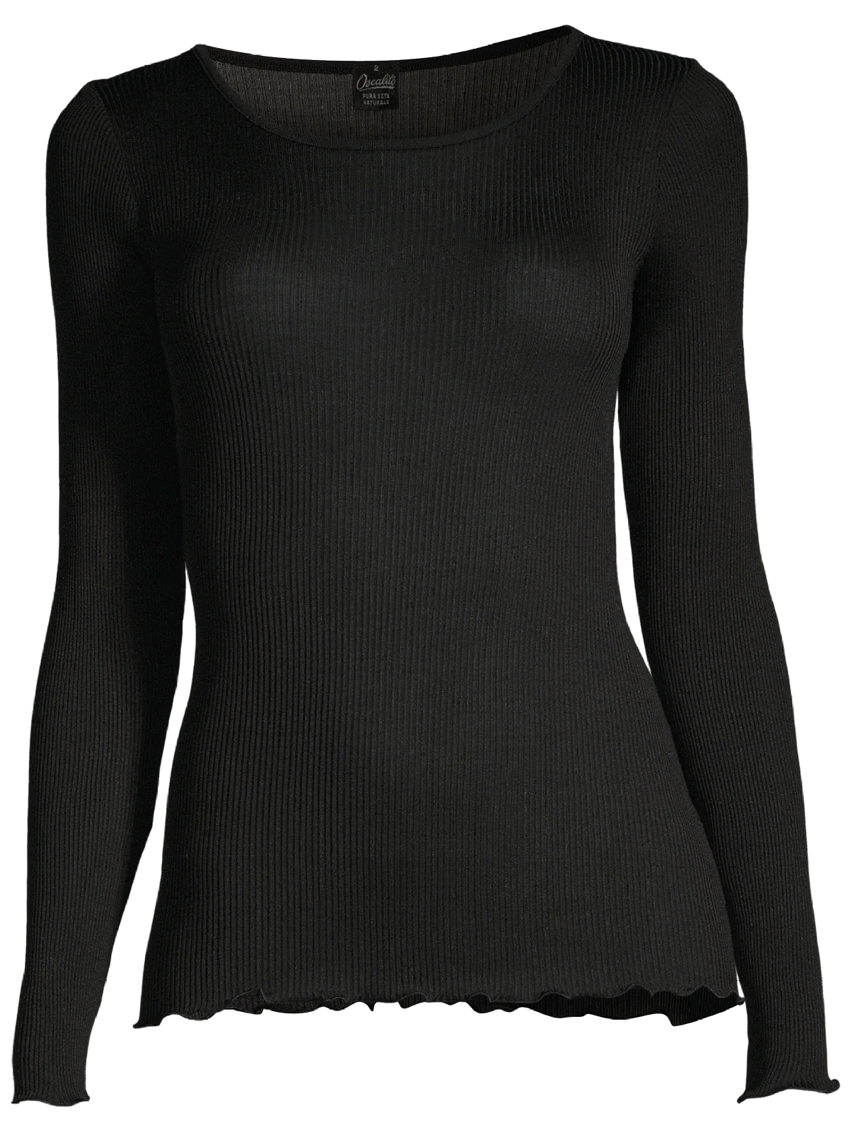Long-Sleeved shirt in organzine silk 9515 - Image 3
