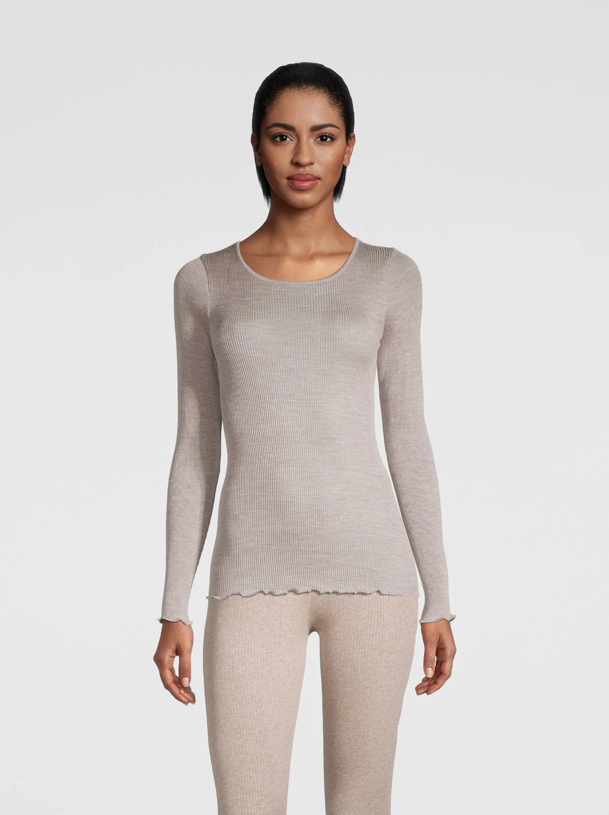 Long-Sleeved shirt in organzine silk 9515 - Image 4