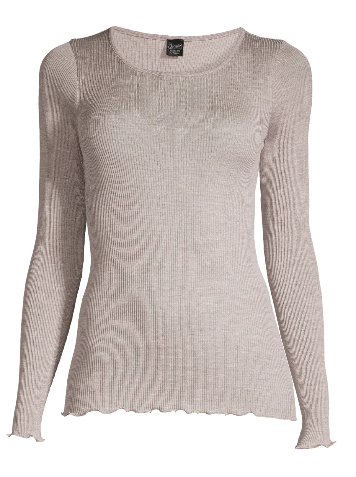 Long-Sleeved shirt in organzine silk 9515 - Image 6
