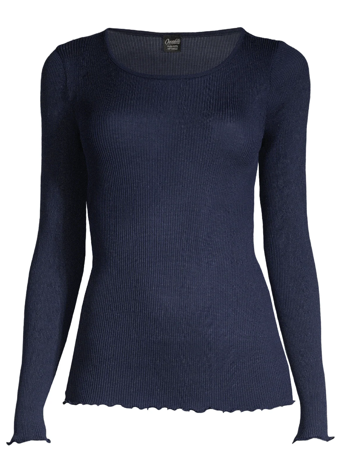 Long-Sleeved shirt in organzine silk 9515 - Image 9