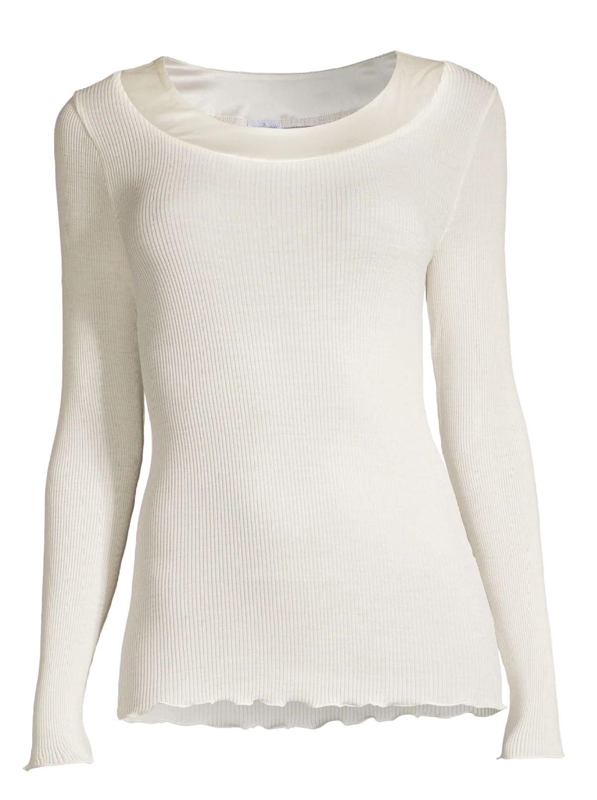Sleek satin edging Longsleeves Shirt 5304 - Image 10