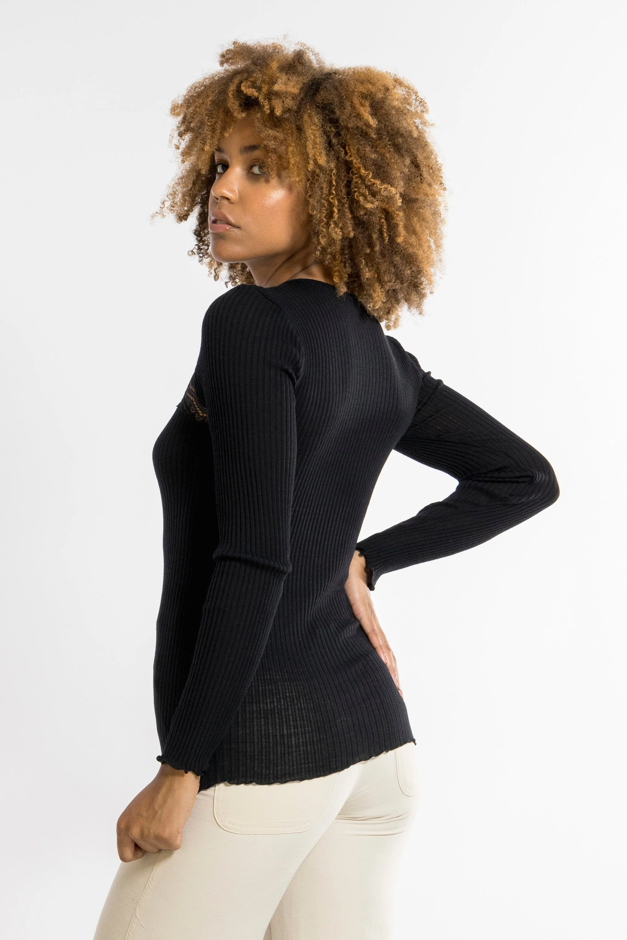 Longsleeves Woman Wool and Silk 6844 - Image 4