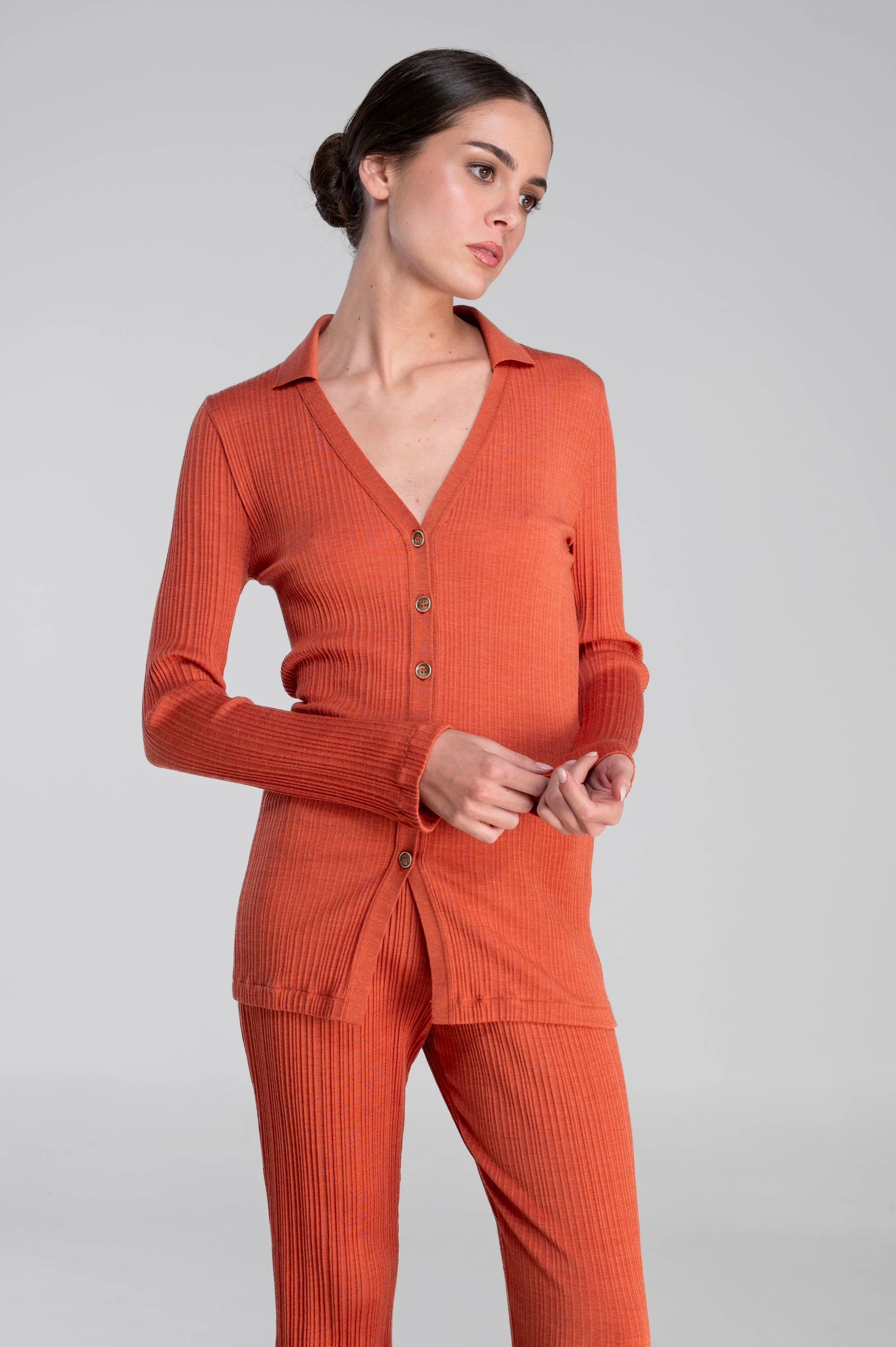 Wool and silk long sleeves shirt 7462 - Image 10