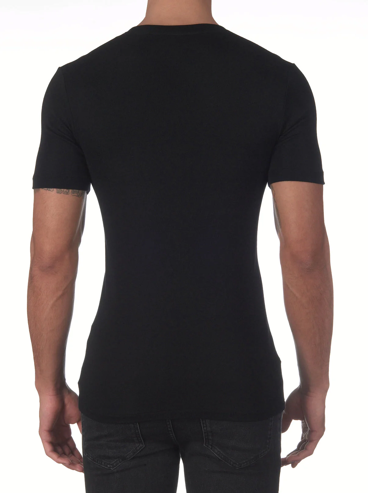 Men's roundneck t-shirt in wool and silk 624 - Image 5