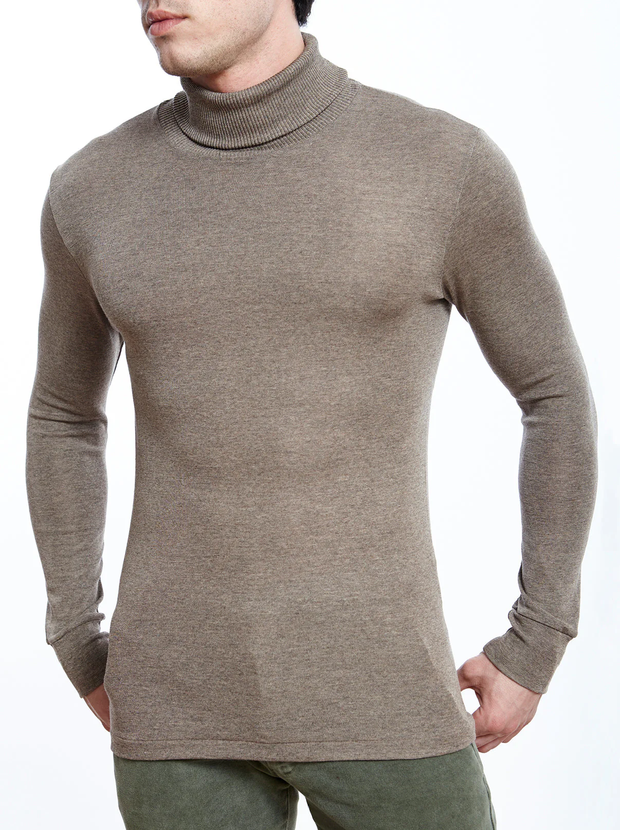 Men's turtleneck in wool and silk 629 - Image 11
