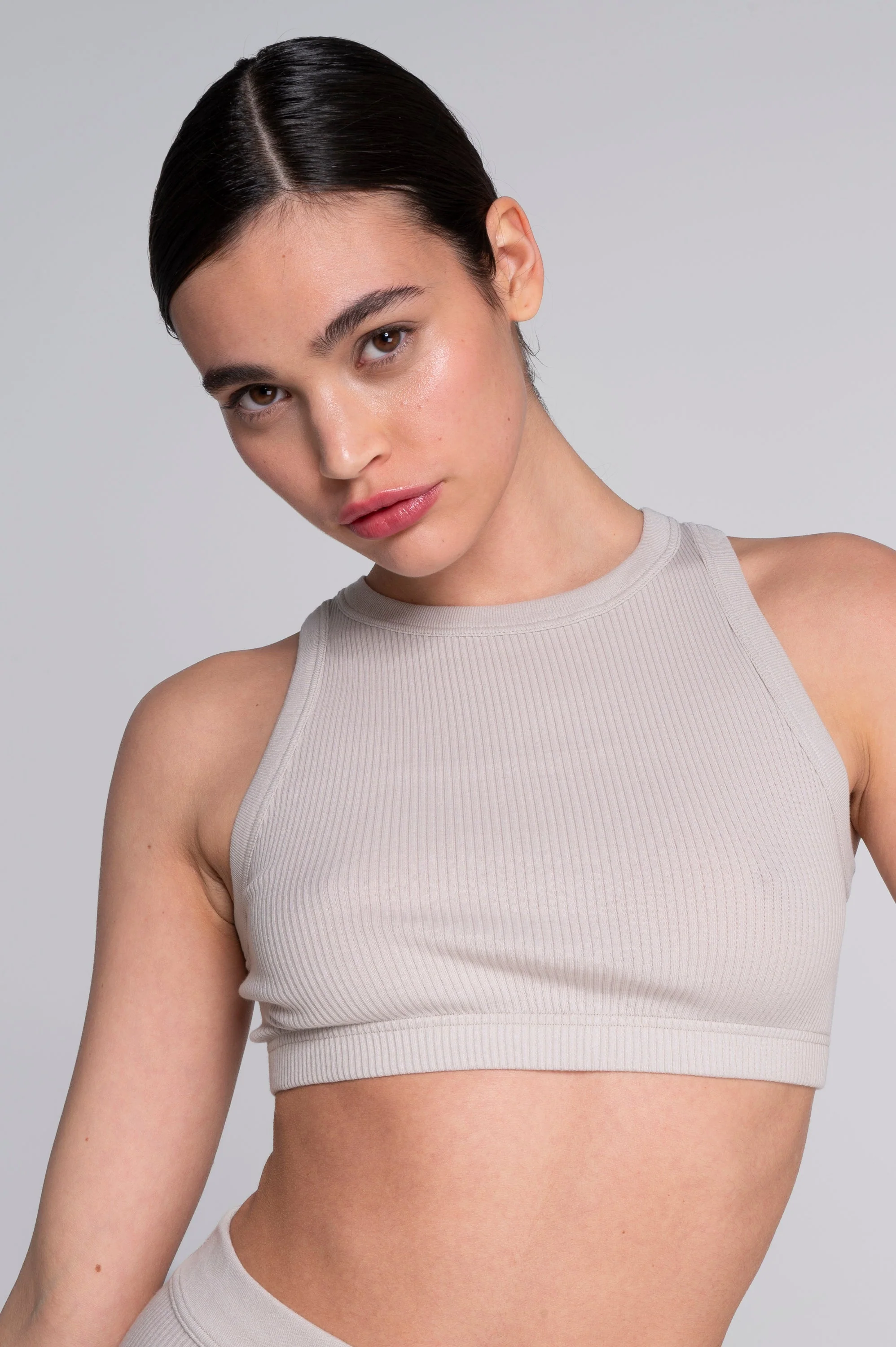 Cotton halterneck crop top 7168 - Image 3