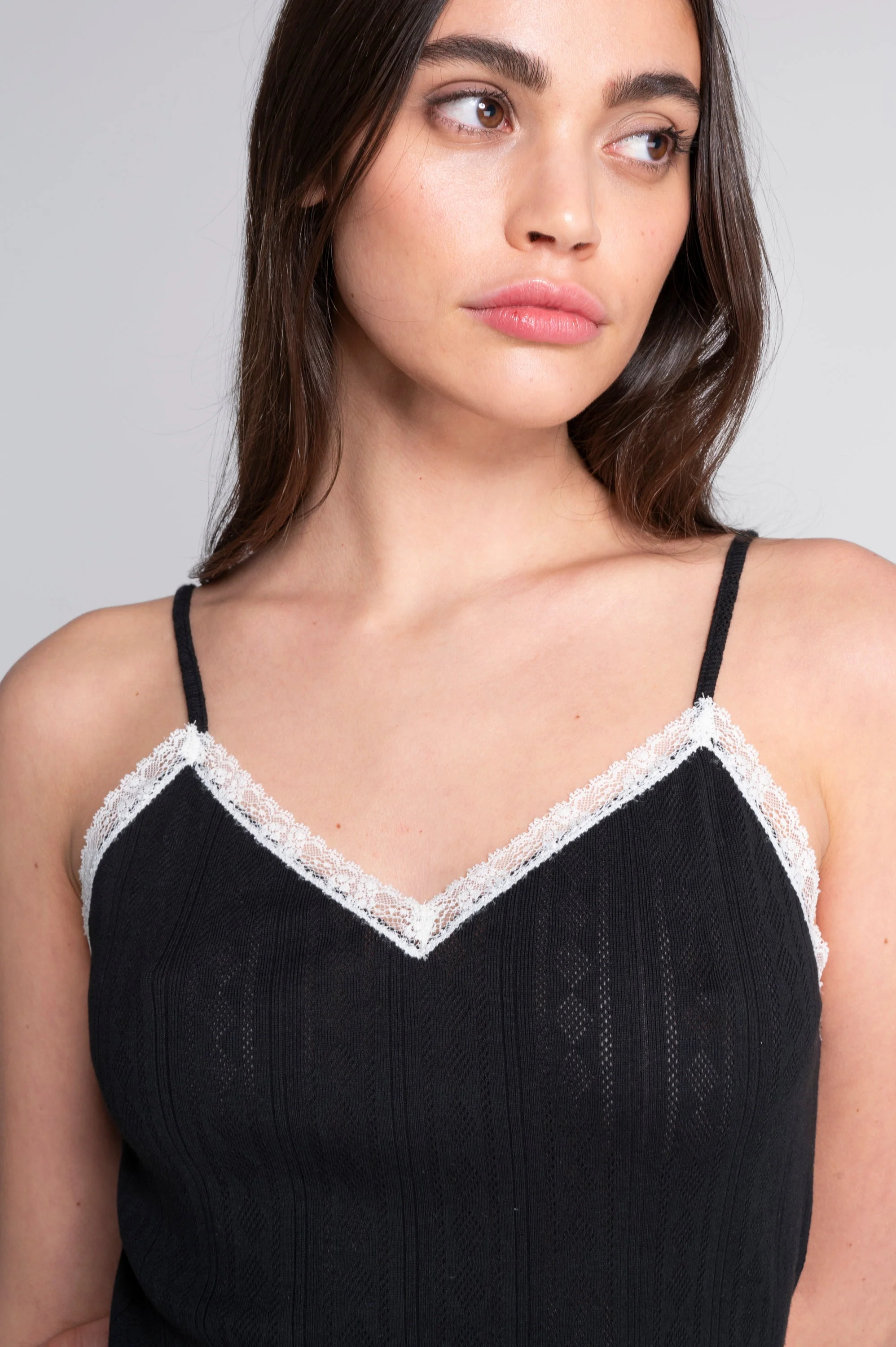 Camisole top in ajourè cotton 7546 - Image 3