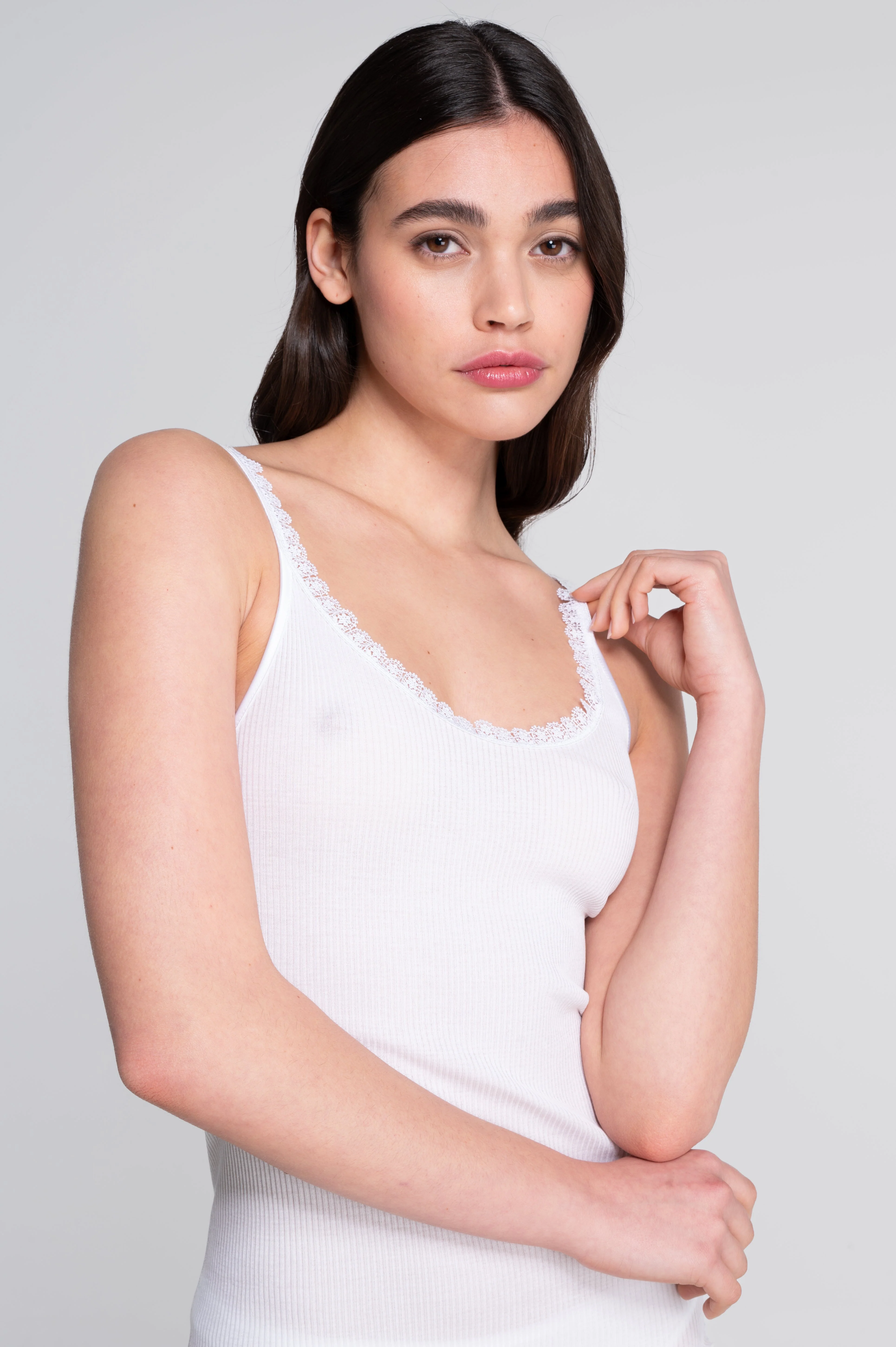 Filoscozia camisole top with macramé trim 7580 - Image 4
