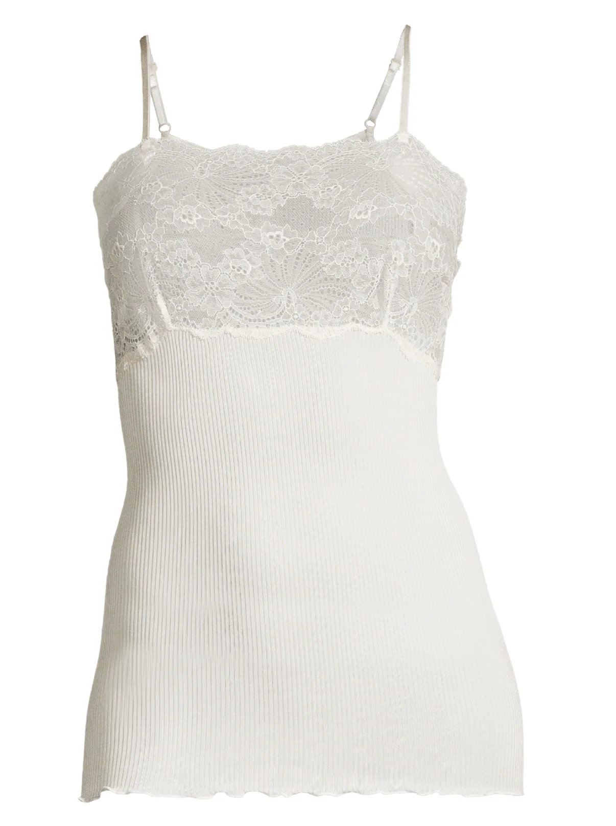 Pure Silk Camisole Top with Leavers Lace 9460 - Image 3