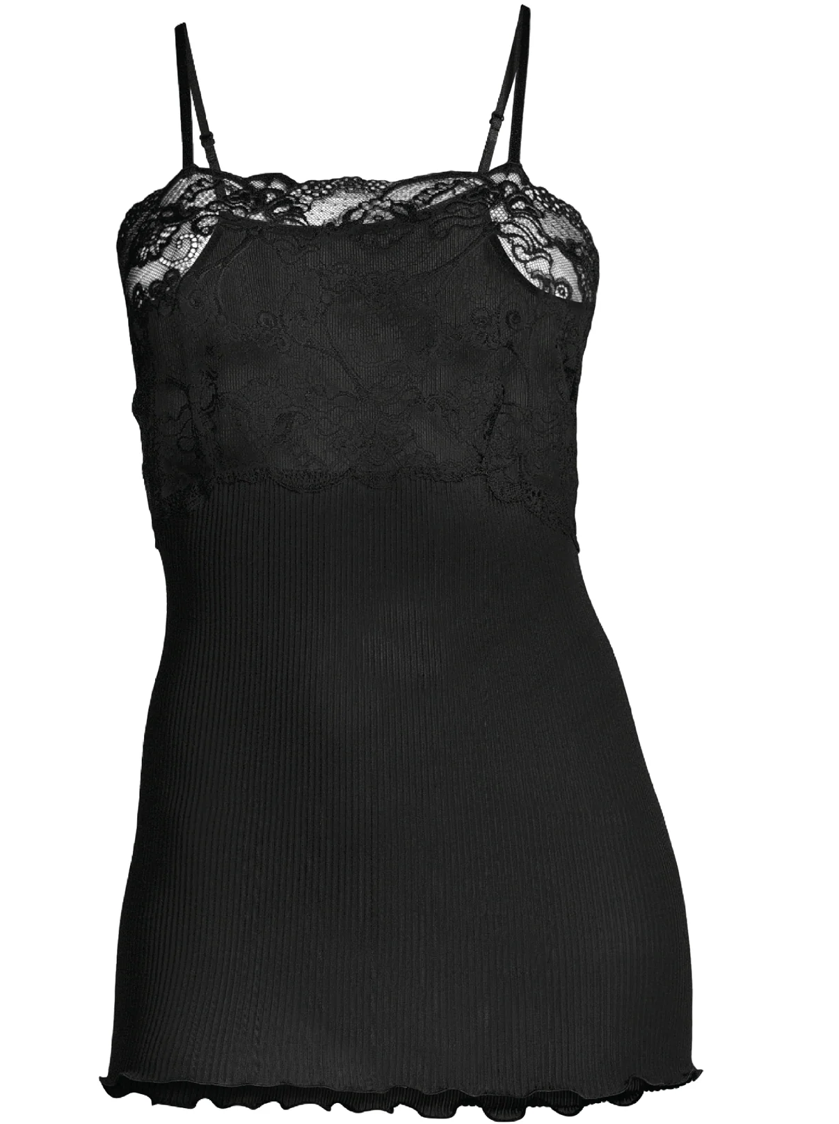 Pure Silk Camisole Top with Leavers Lace 9460 - Image 6