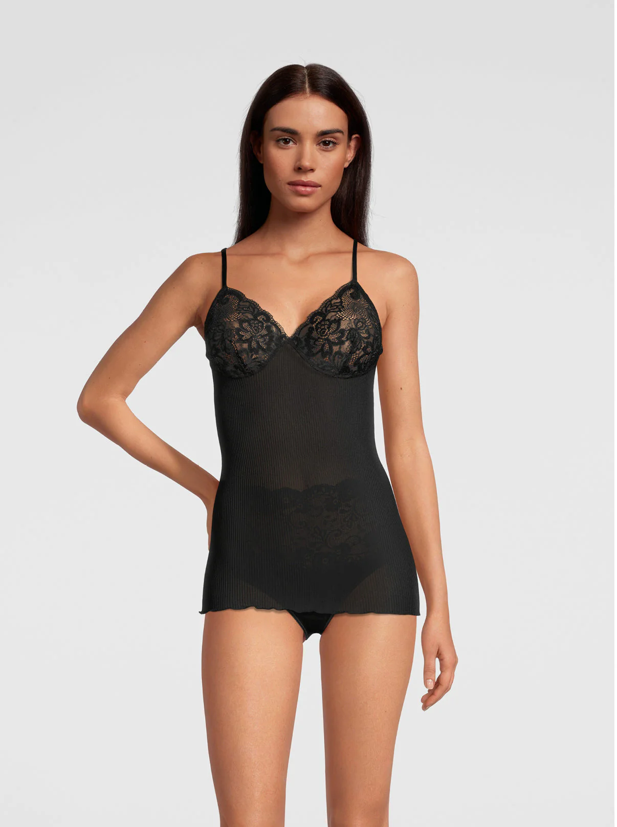 Pure Silk Camisole Top with Bra 9462 - Image 4