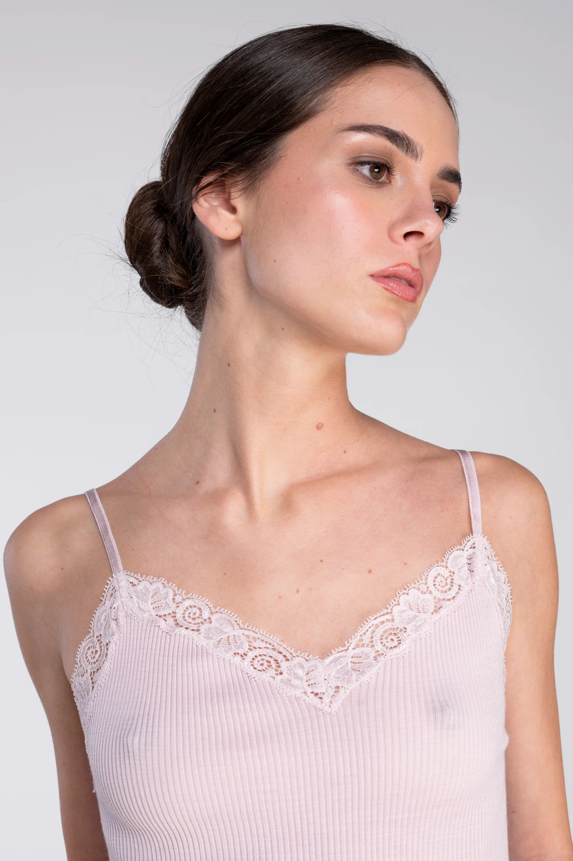 Wool and silk camisole top with Leavers lace 3408 - Image 28