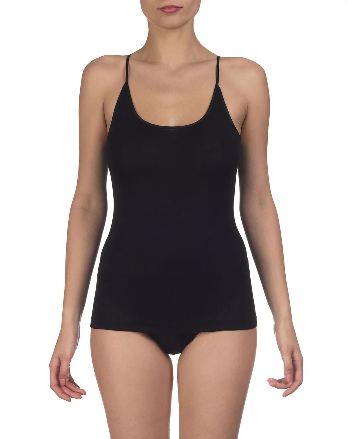 Sleeveless Woman Tank Top in Wool and Silk 3430 - Image 3
