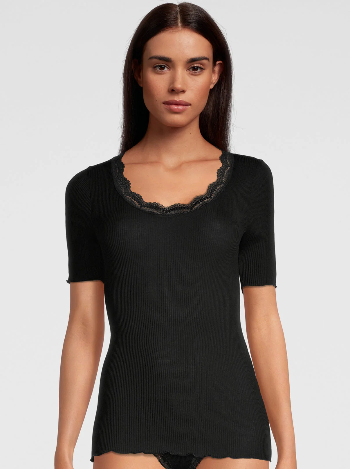 Filoscozia T-shirt with Leavers Lace 3164 - Image 7