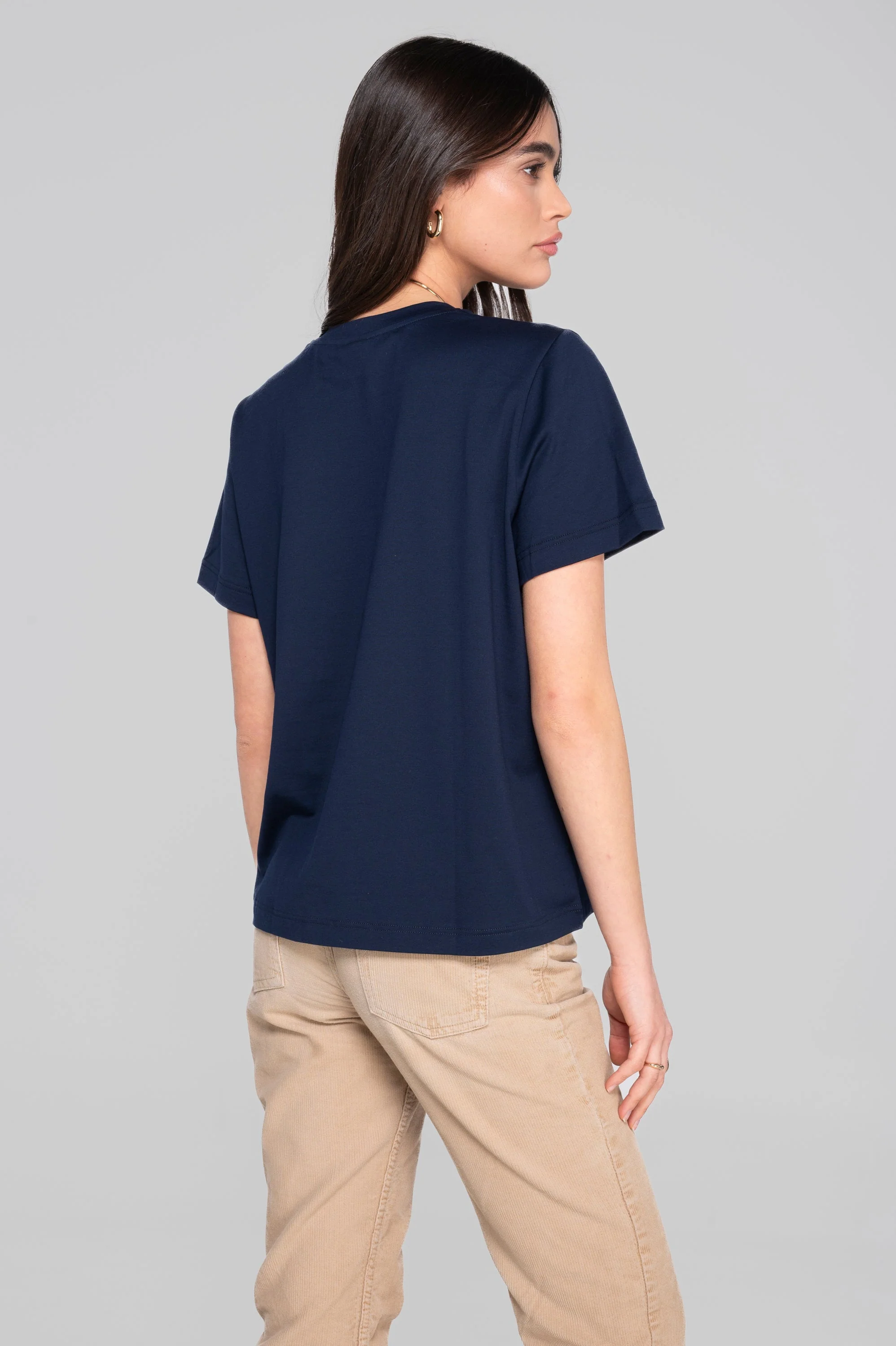 Round neck T-shirt in jersey cotton 409 - Image 12