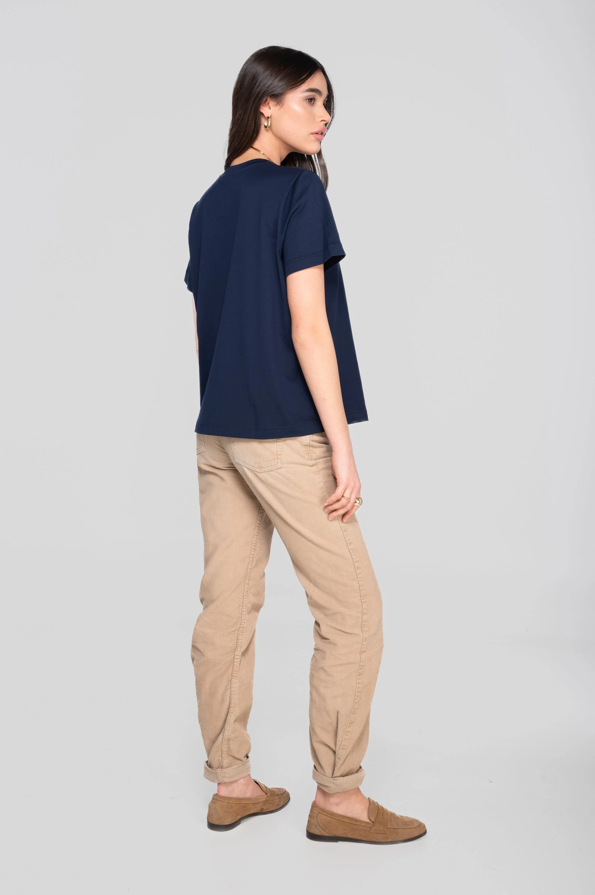 Round neck T-shirt in jersey cotton 409 - Image 15