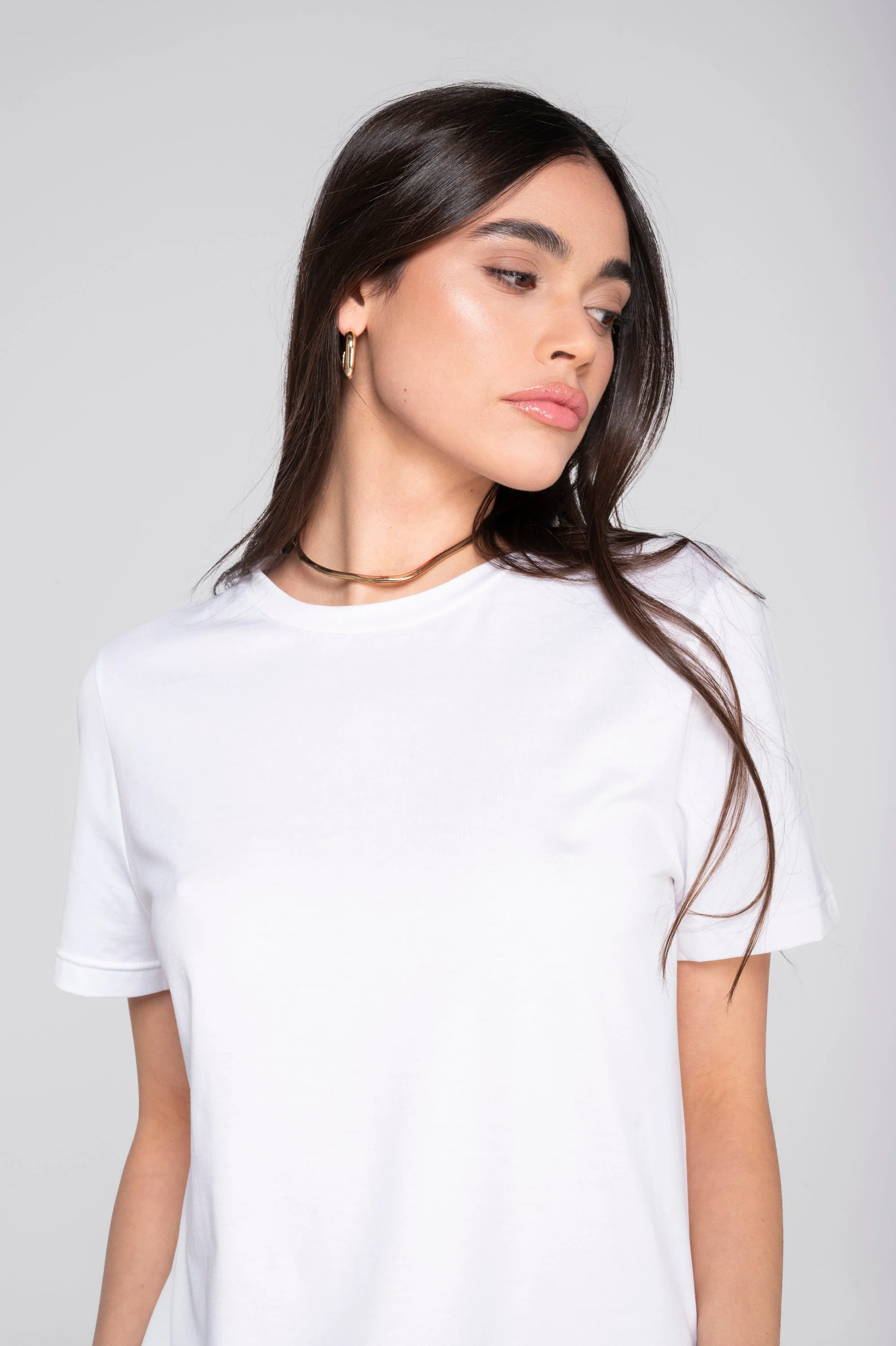 Round neck T-shirt in jersey cotton 409 - Image 3