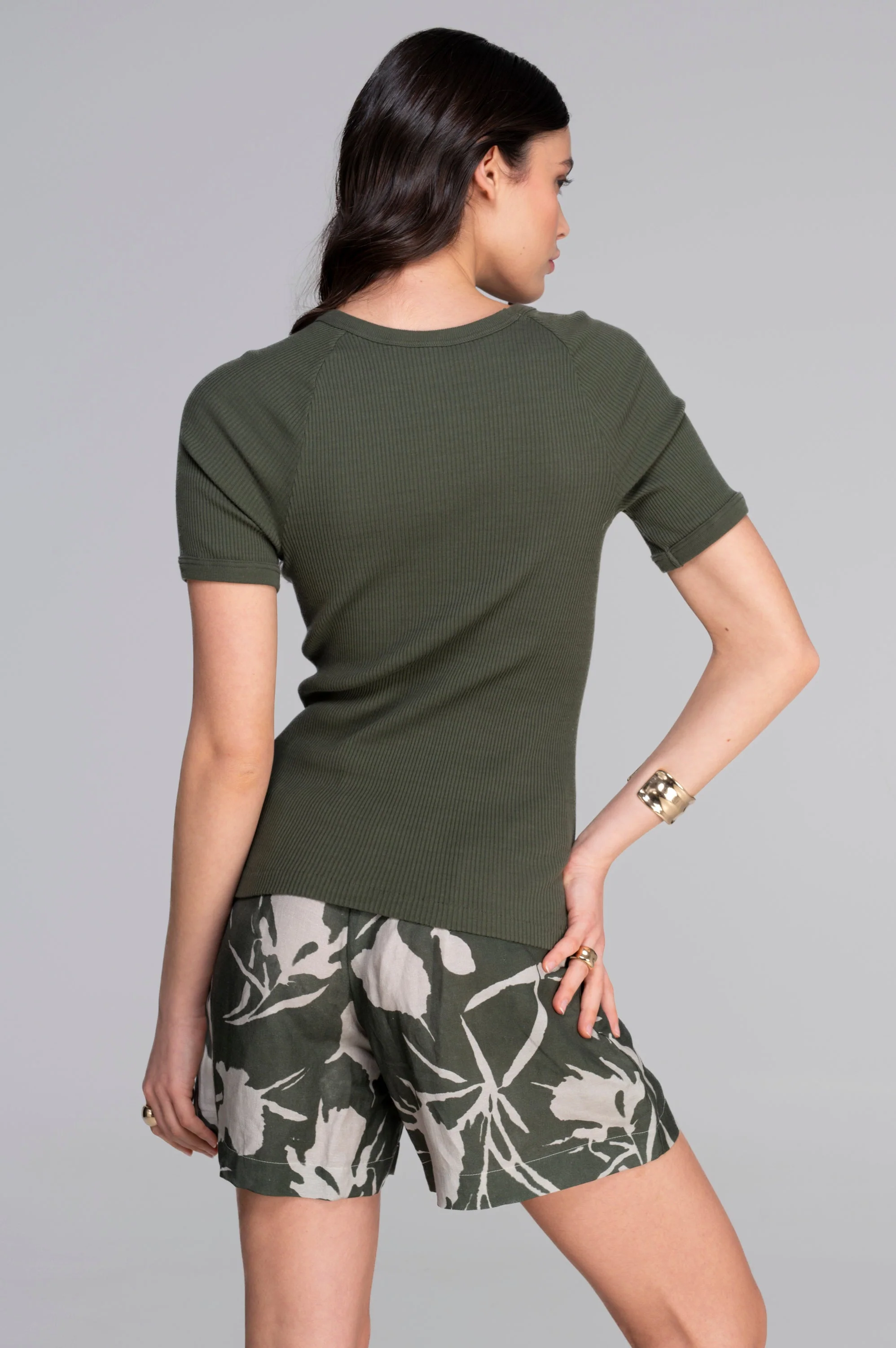 Cotton round neck T-shirt 7163 - Image 23