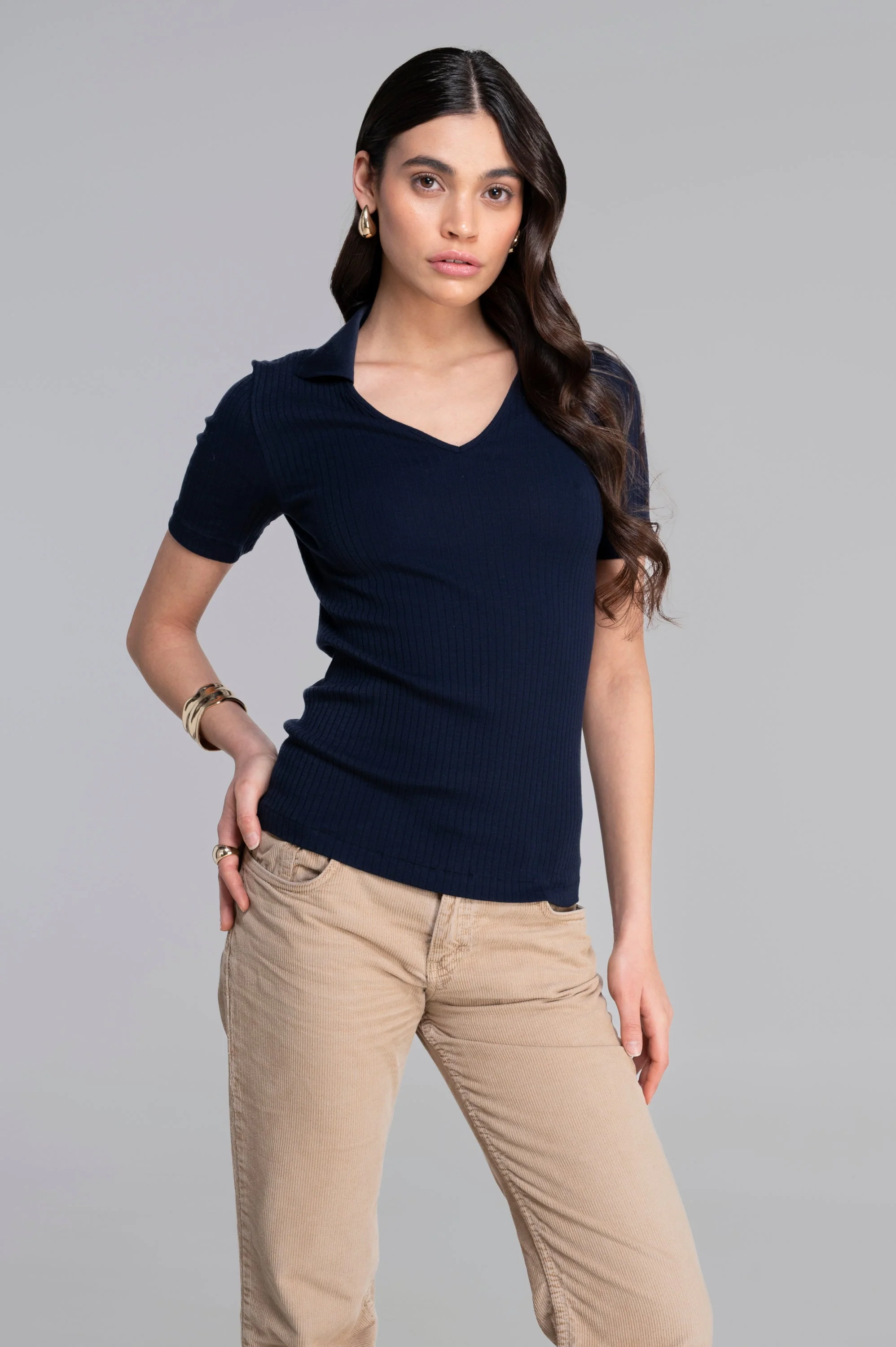 Cotton short sleeves polo shirt 7566 - Image 6