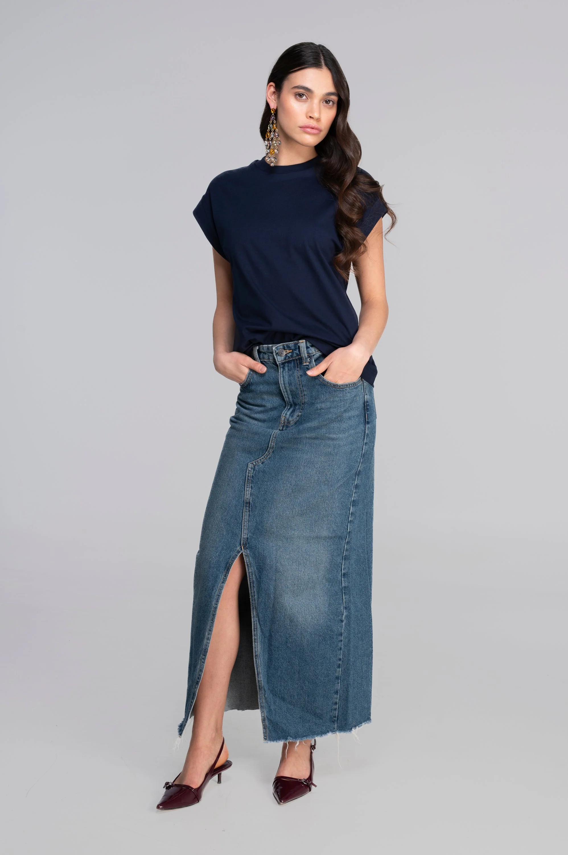T-shirt with kimono sleeves in heavyweigh jersey cotton 7570 - Image 14