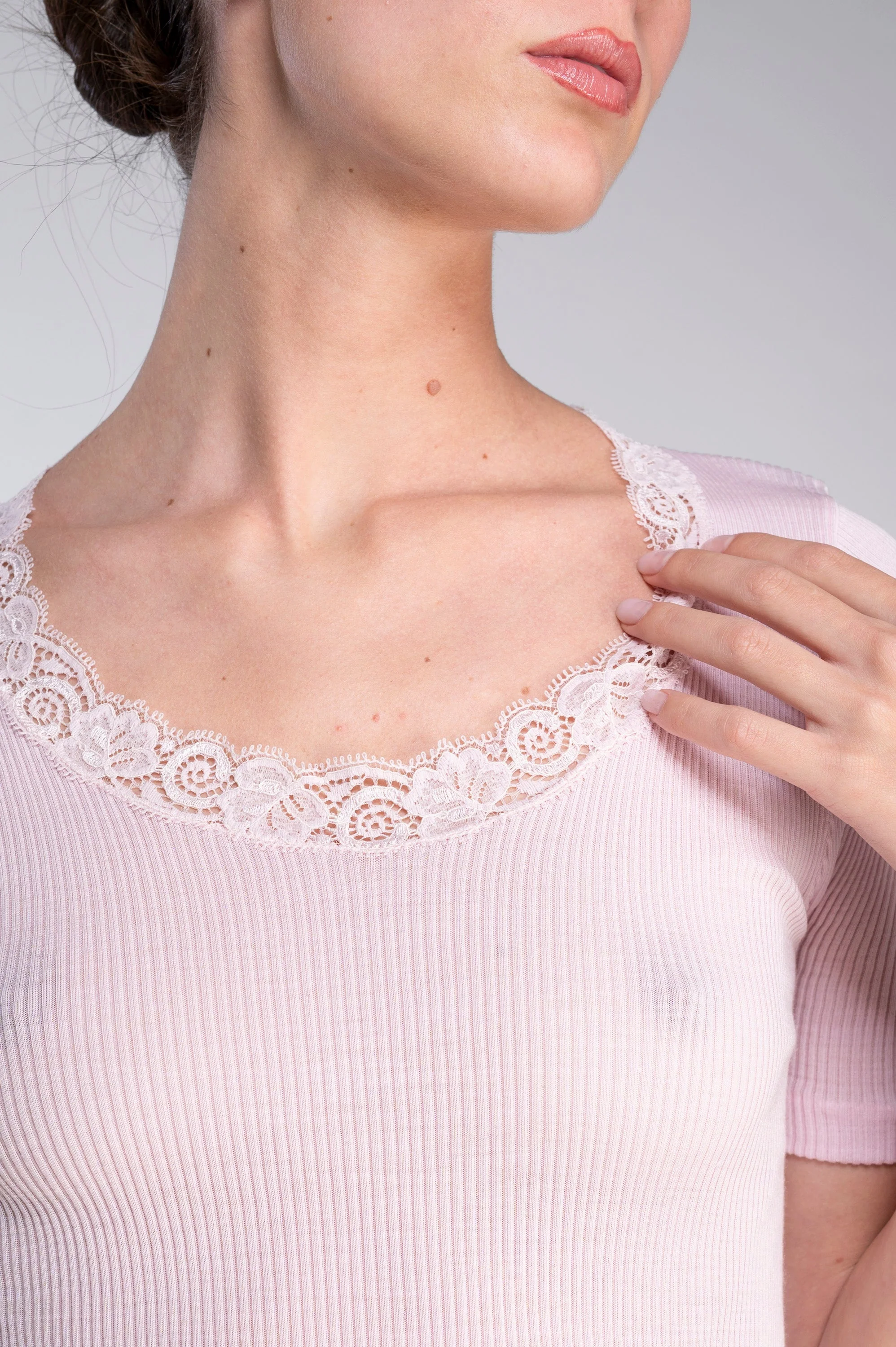 Wool and silk round neck T-Shirt 3414 - Image 19