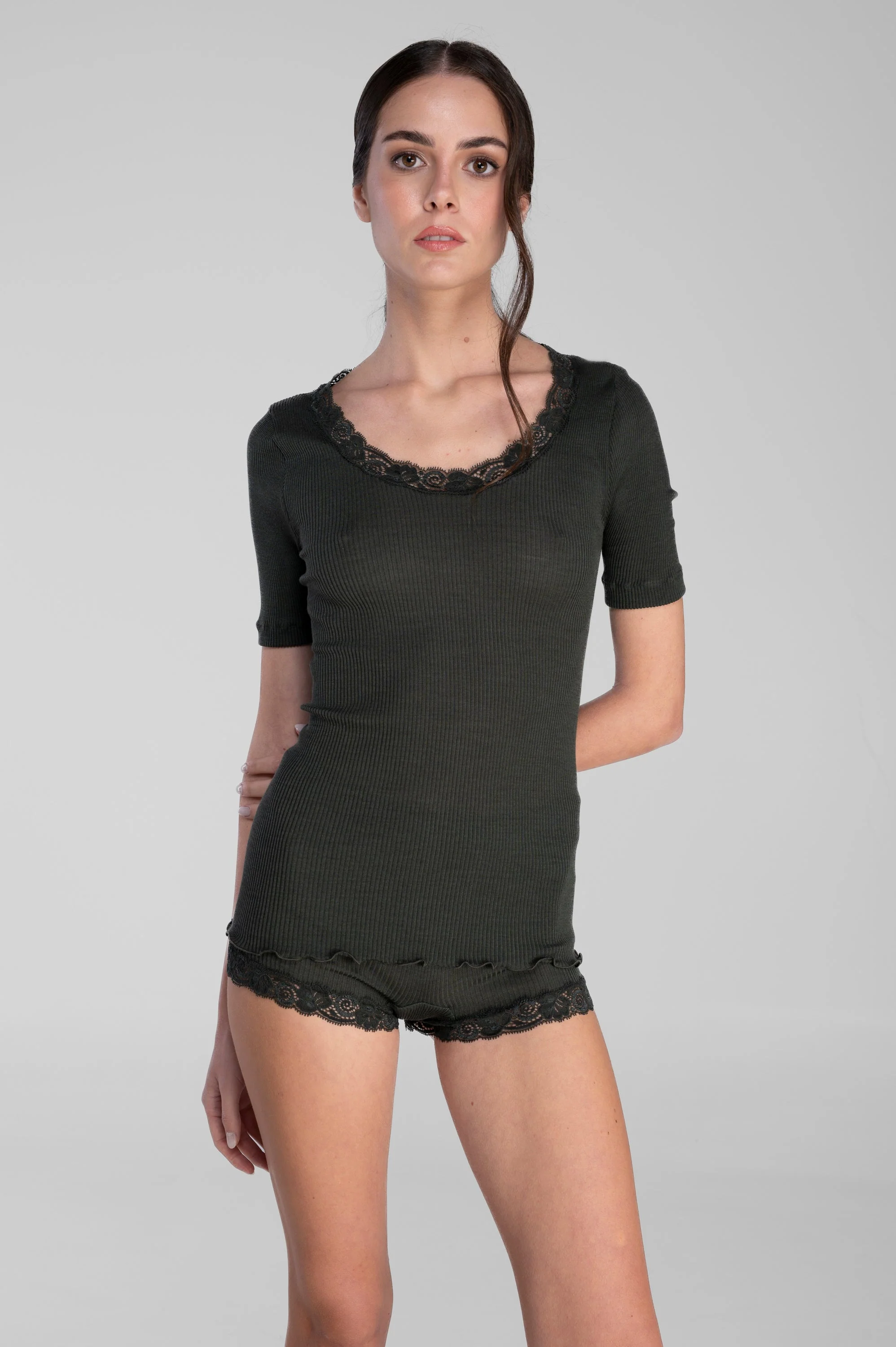 Wool and silk round neck T-Shirt 3414 - Image 20