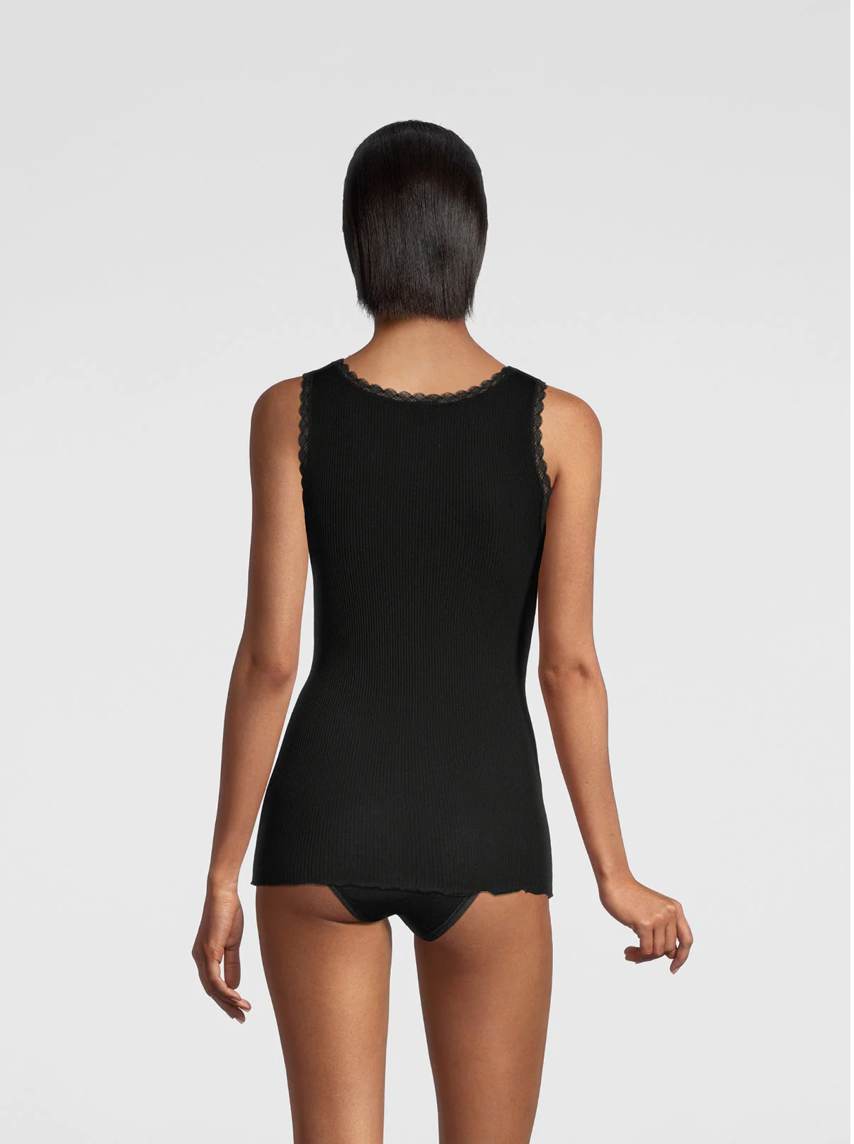 Filoscozia® V-neck Tank Top with micro Leavers Lace 3172 - Image 5