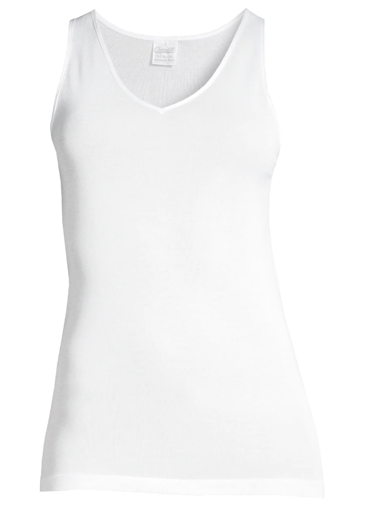 Filoscozia V neck Tank Top satin trimming 542 - Image 3