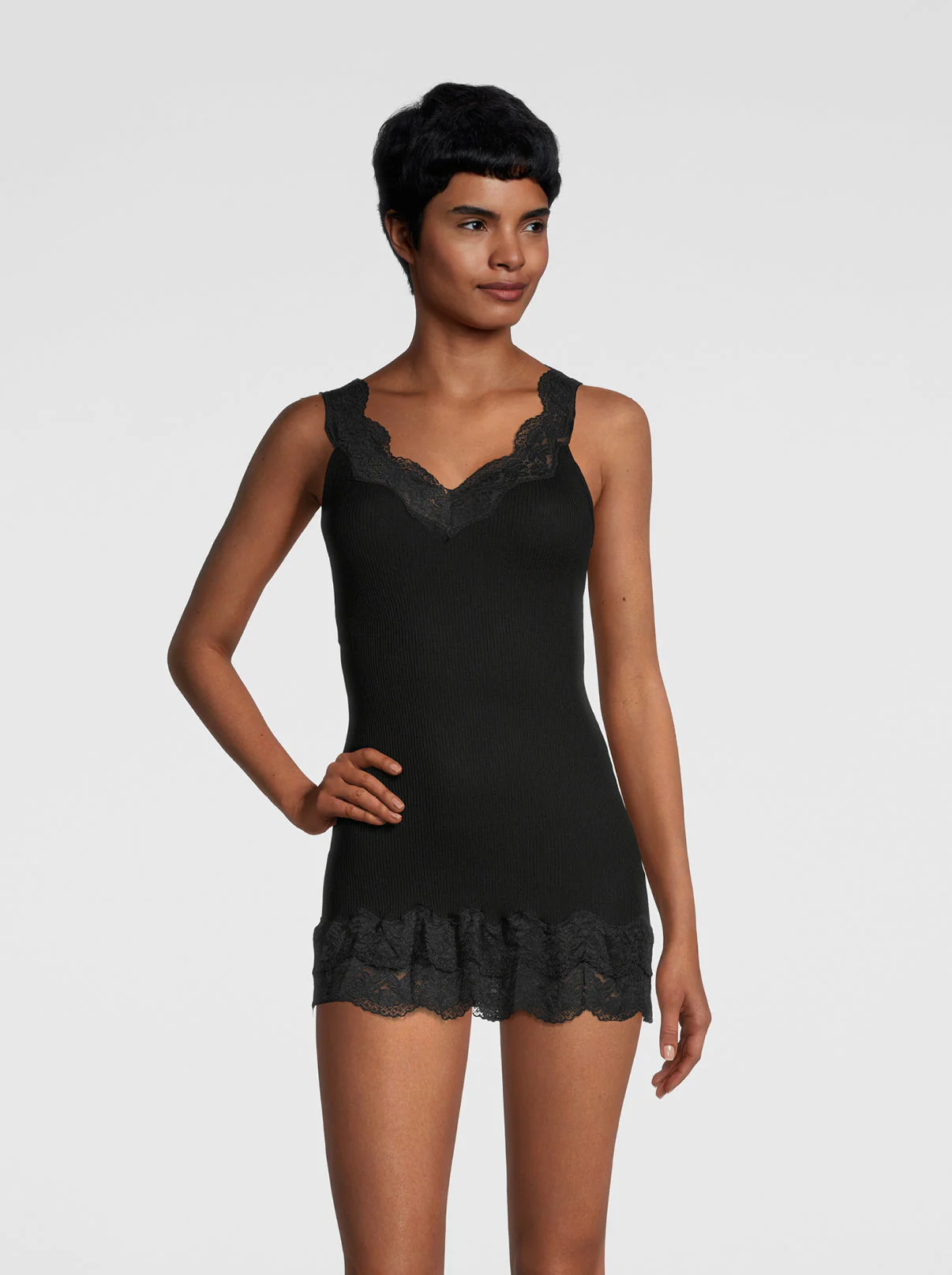 Filoscozia Tank Babydoll with Leavers Lace 7006 - Image 4