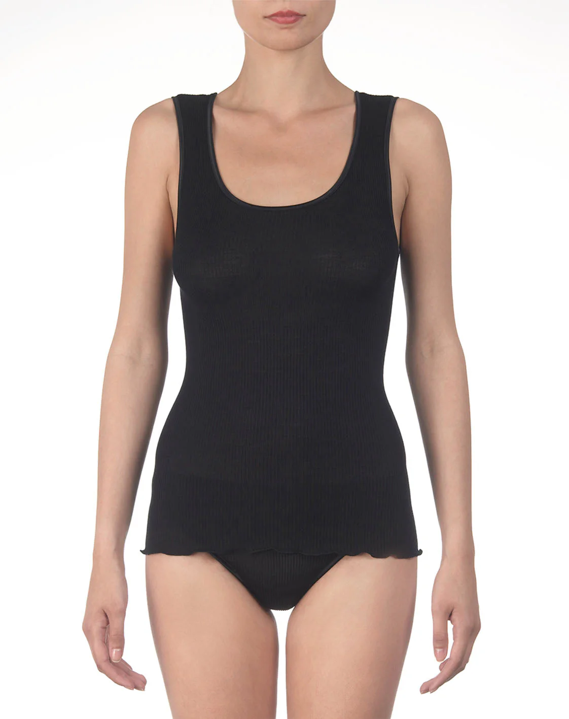Top in wool and silk with satin edging 3422 - Image 4