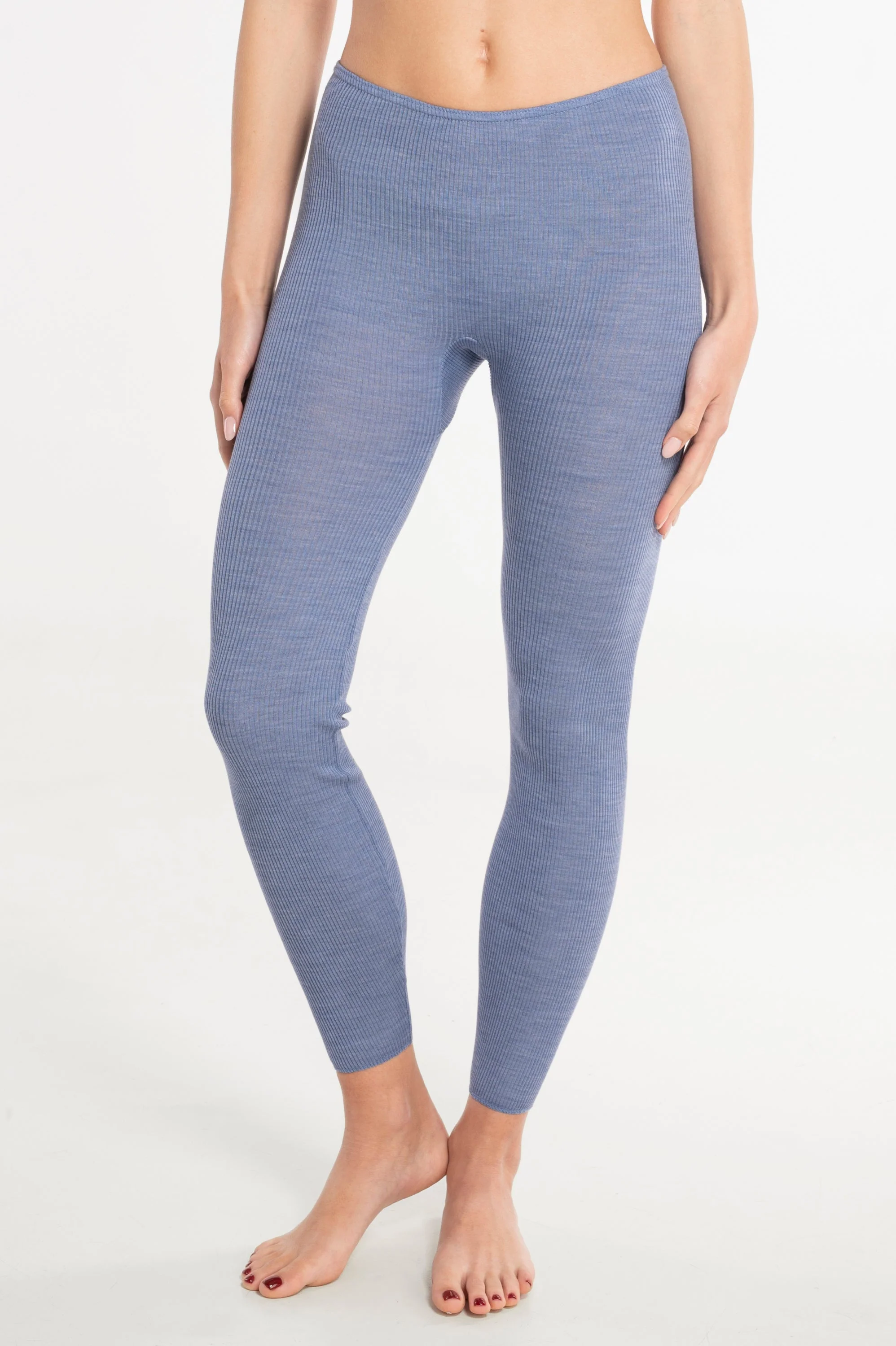 Wool and silk tubolar ribbed leggings 3449 - Image 8