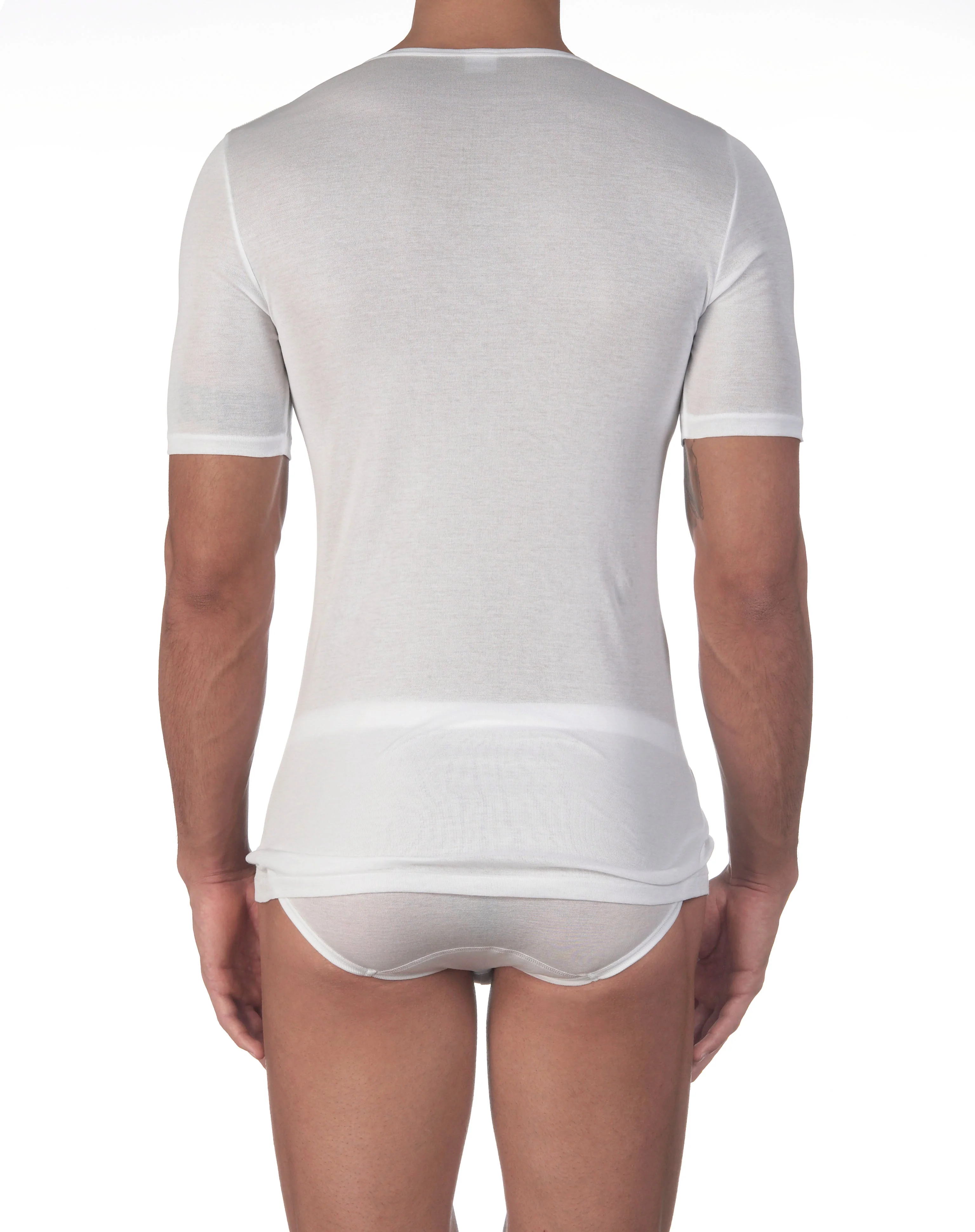Cotton Superfine V-Neck T-Shirt 142 - Image 2