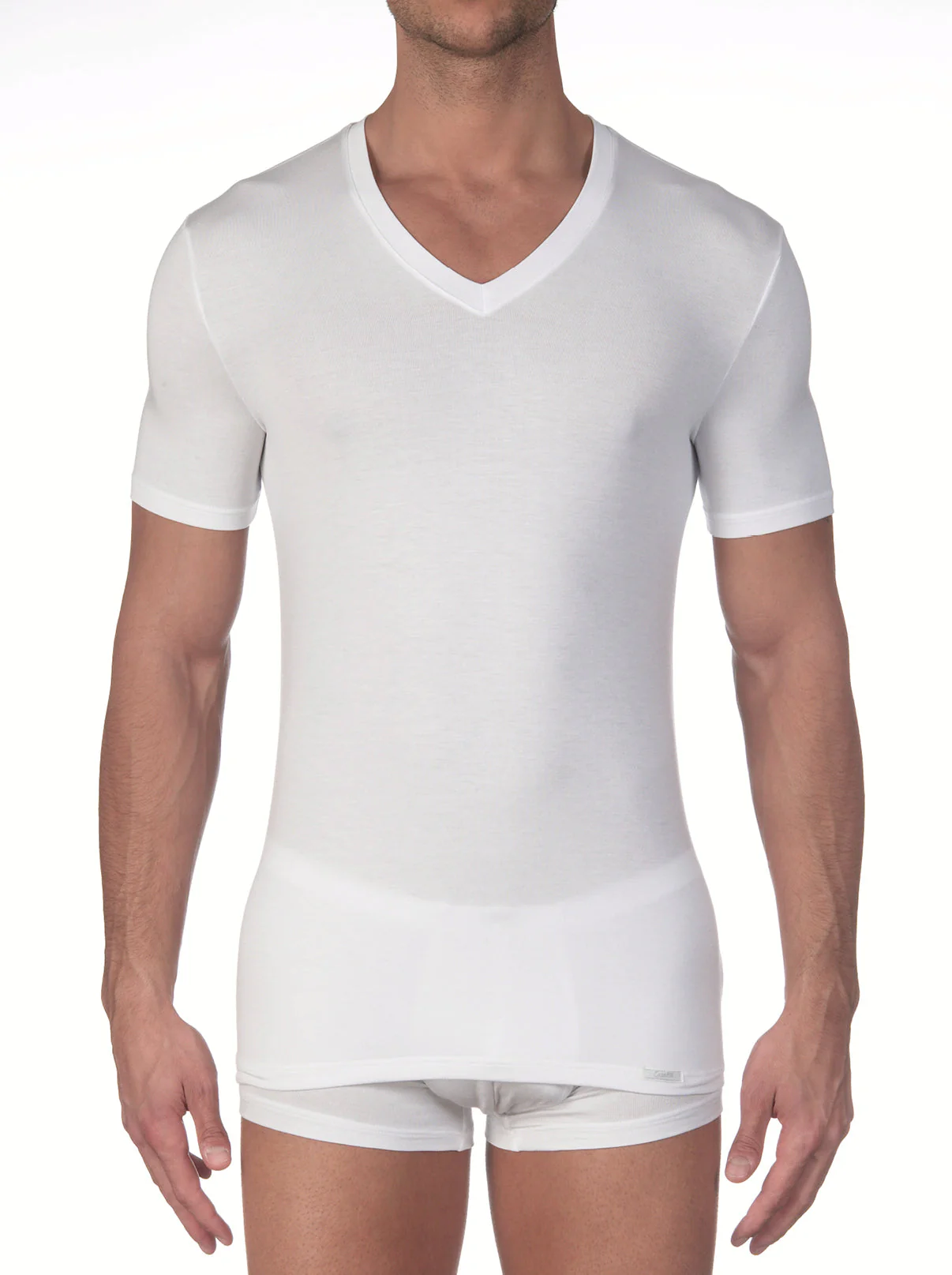 Micromodal V Neck T-Shirt 1576 - Image 5